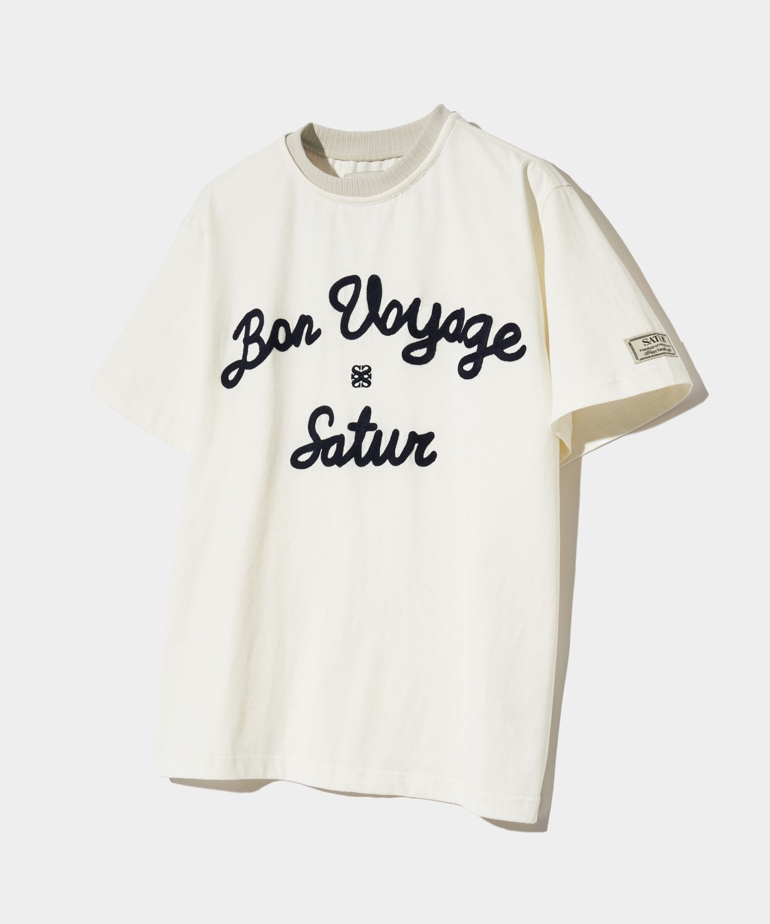 Tシャツ・カットソー SATUR Smudge Logo Artwork Short Sleeve T-Shirt Retro Ivory MUSINSA | SATUR Satur Logo Embroidered Voyage Short Sleeve T