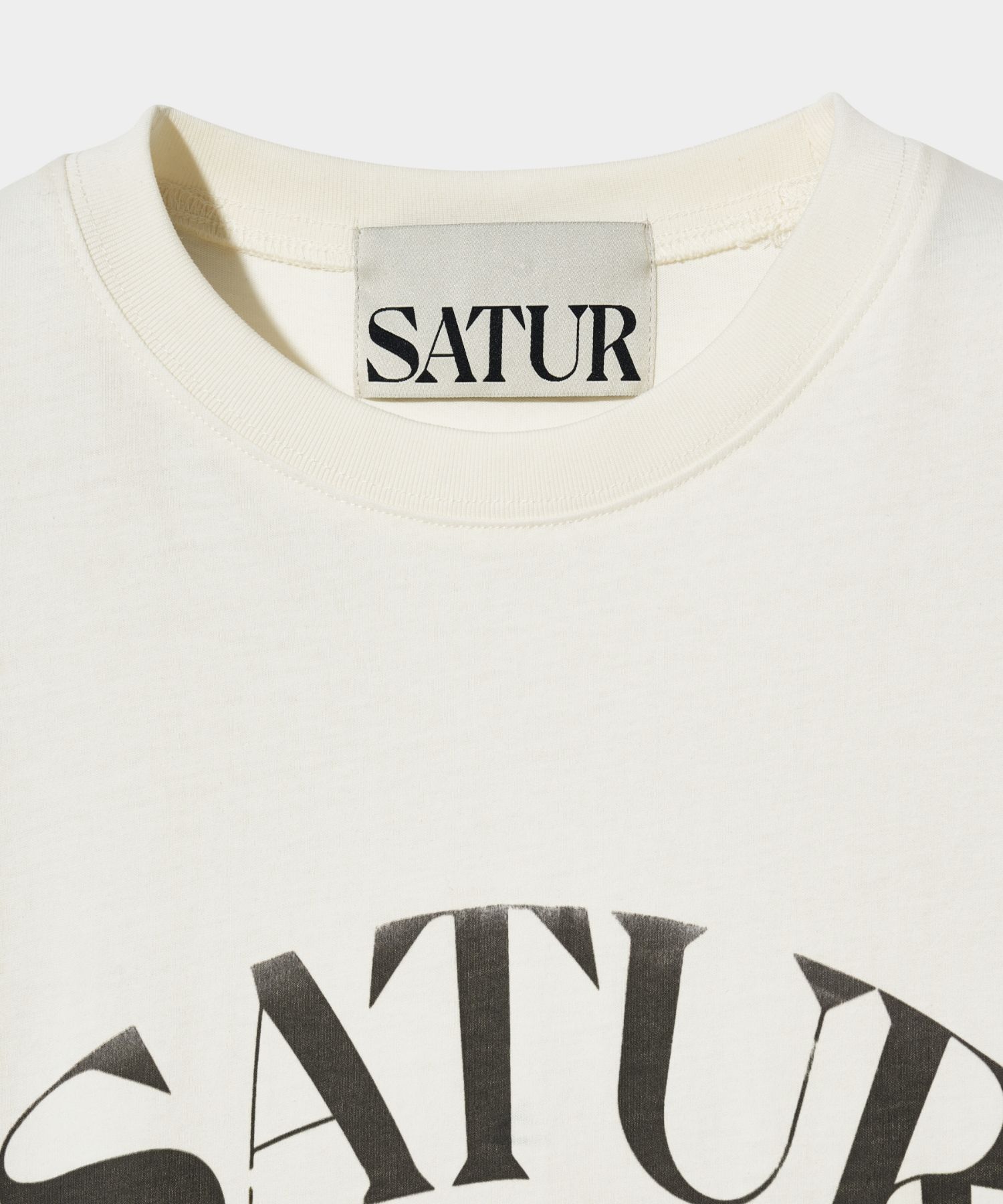 MUSINSA | SATUR Sun Retro Graphic Short Sleeve T-shirt Retro