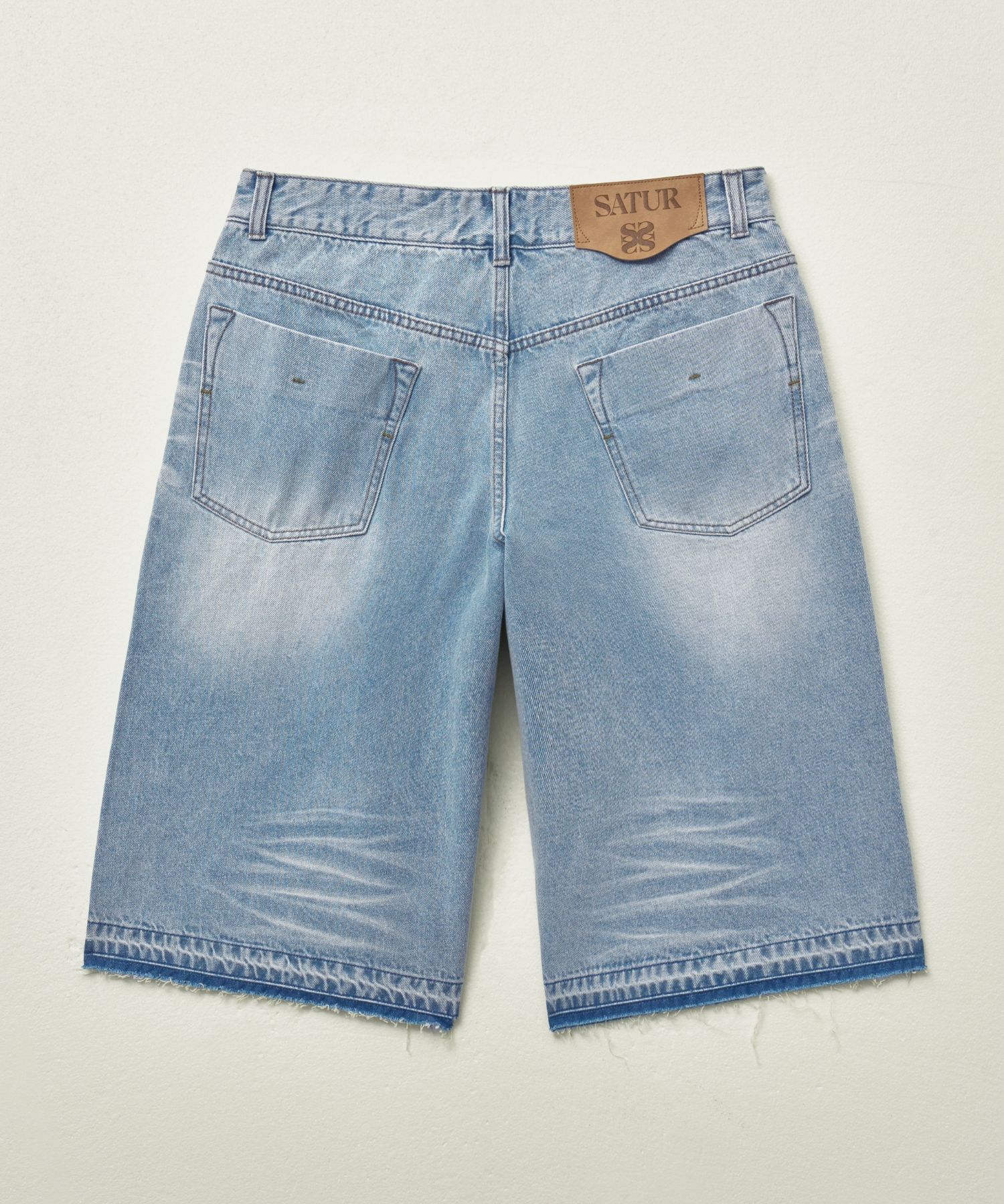MUSINSA | SATUR Gabon Denim Bermuda Pants Light Blue