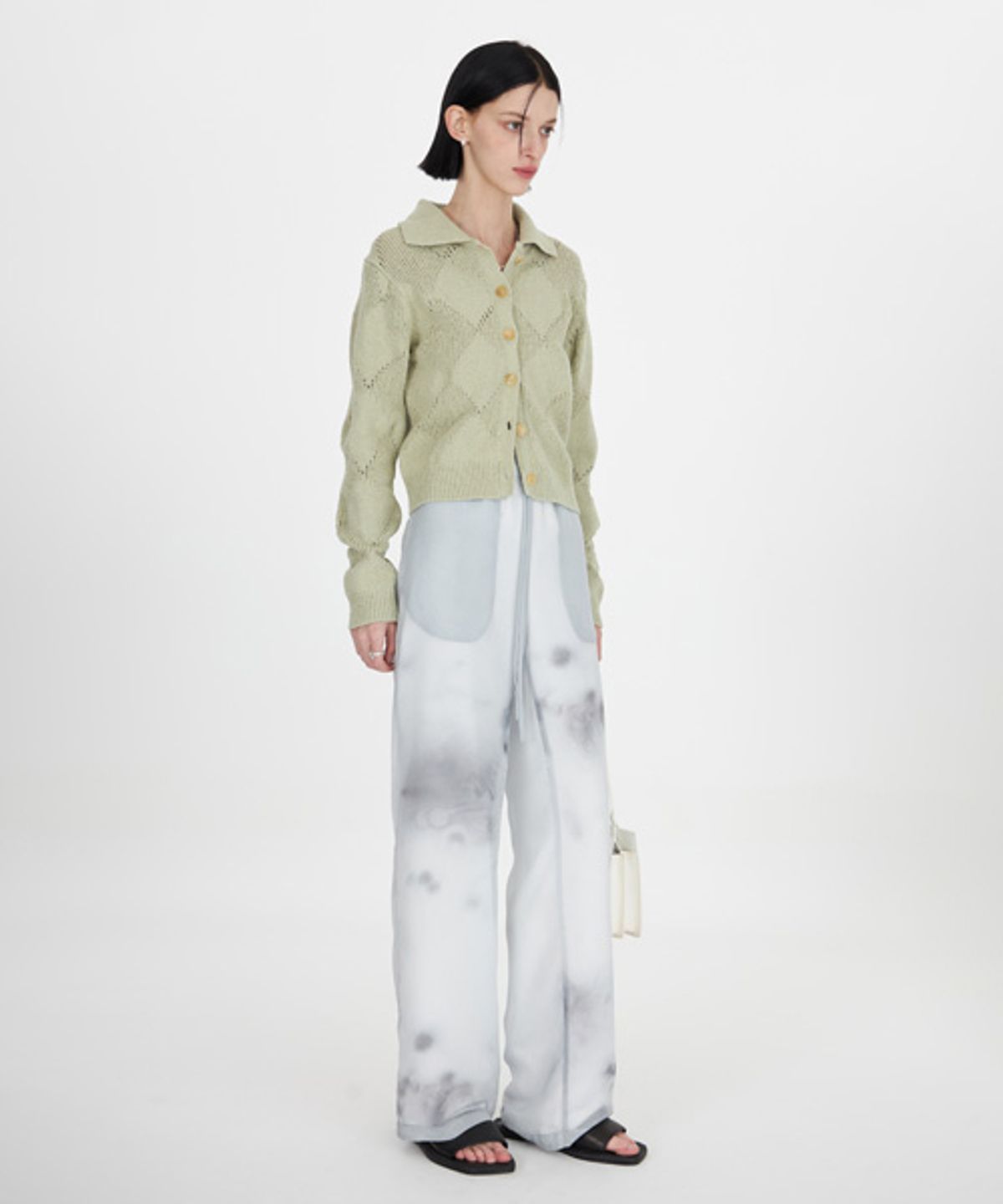 유스(YOUTH) Argyle Knit Collar Cardigan
