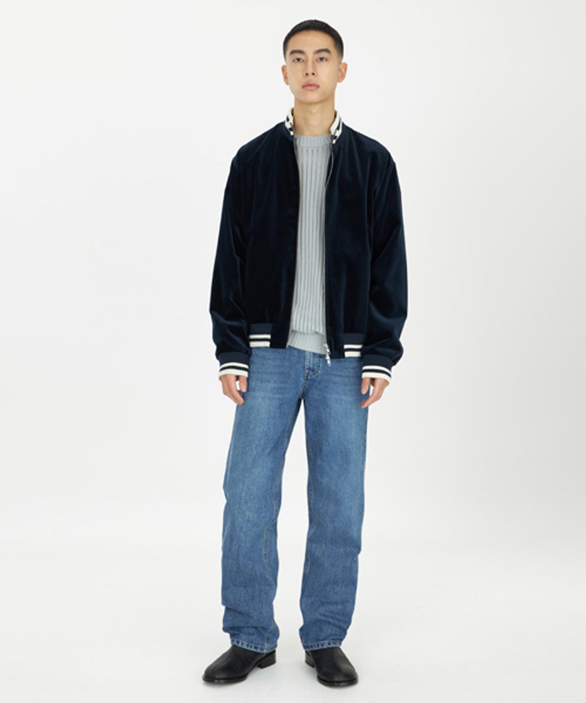 유스(YOUTH) Straight Denim Pants (M) - Medium Blue