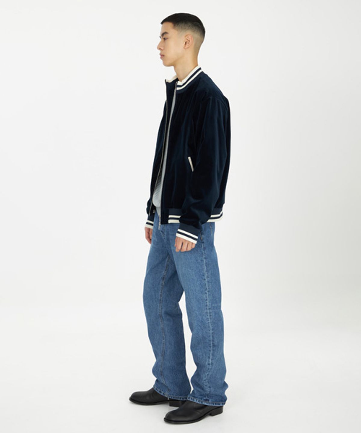유스(YOUTH) Straight Denim Pants (M) - Medium Blue
