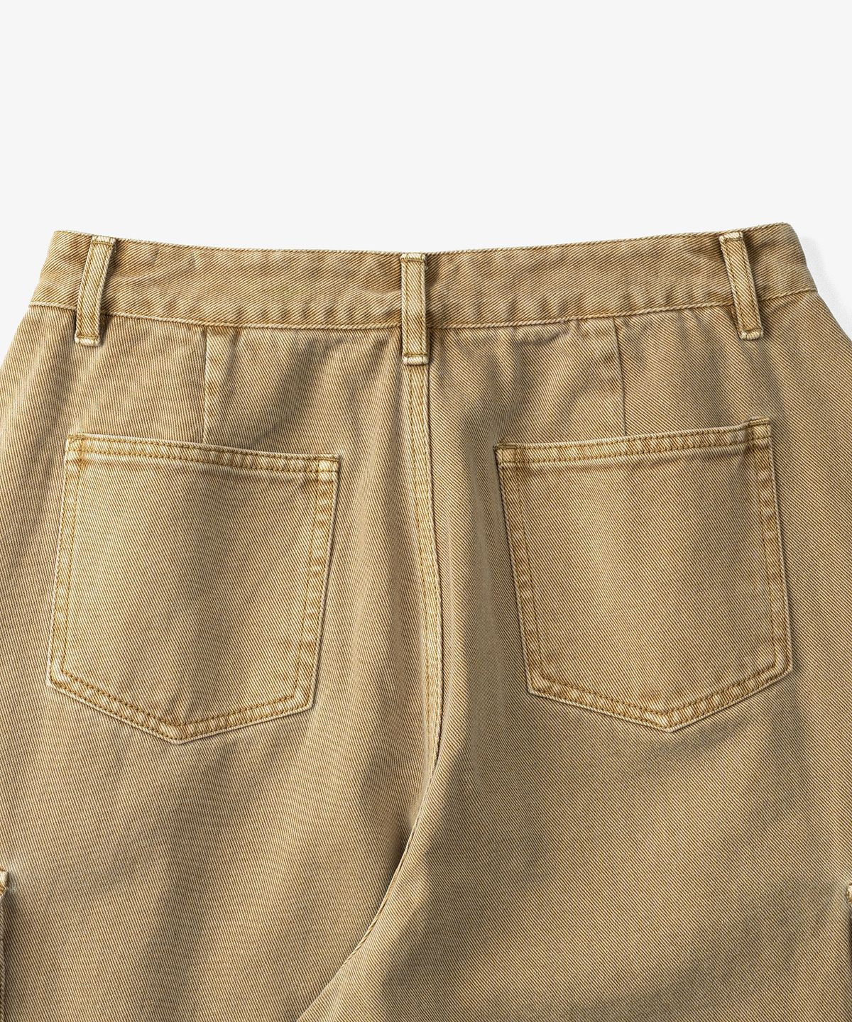 토피(TOFFEE) 가먼트 다잉 카고 데님 팬츠 (BEIGE)