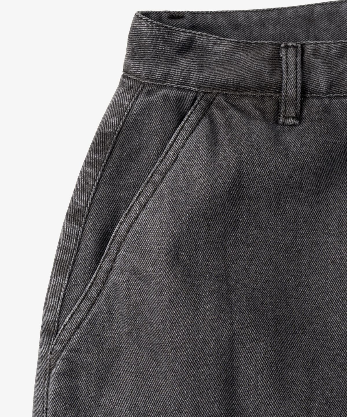 토피(TOFFEE) 가먼트 다잉 카고 데님 팬츠 (DEEP GREY)