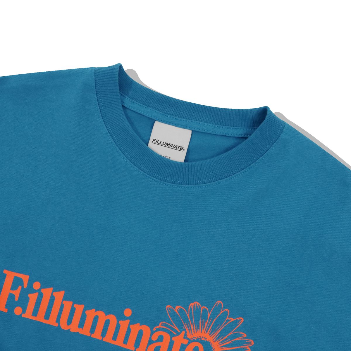 필루미네이트(FILLUMINATE) 오버핏 페탈 티셔츠-블루