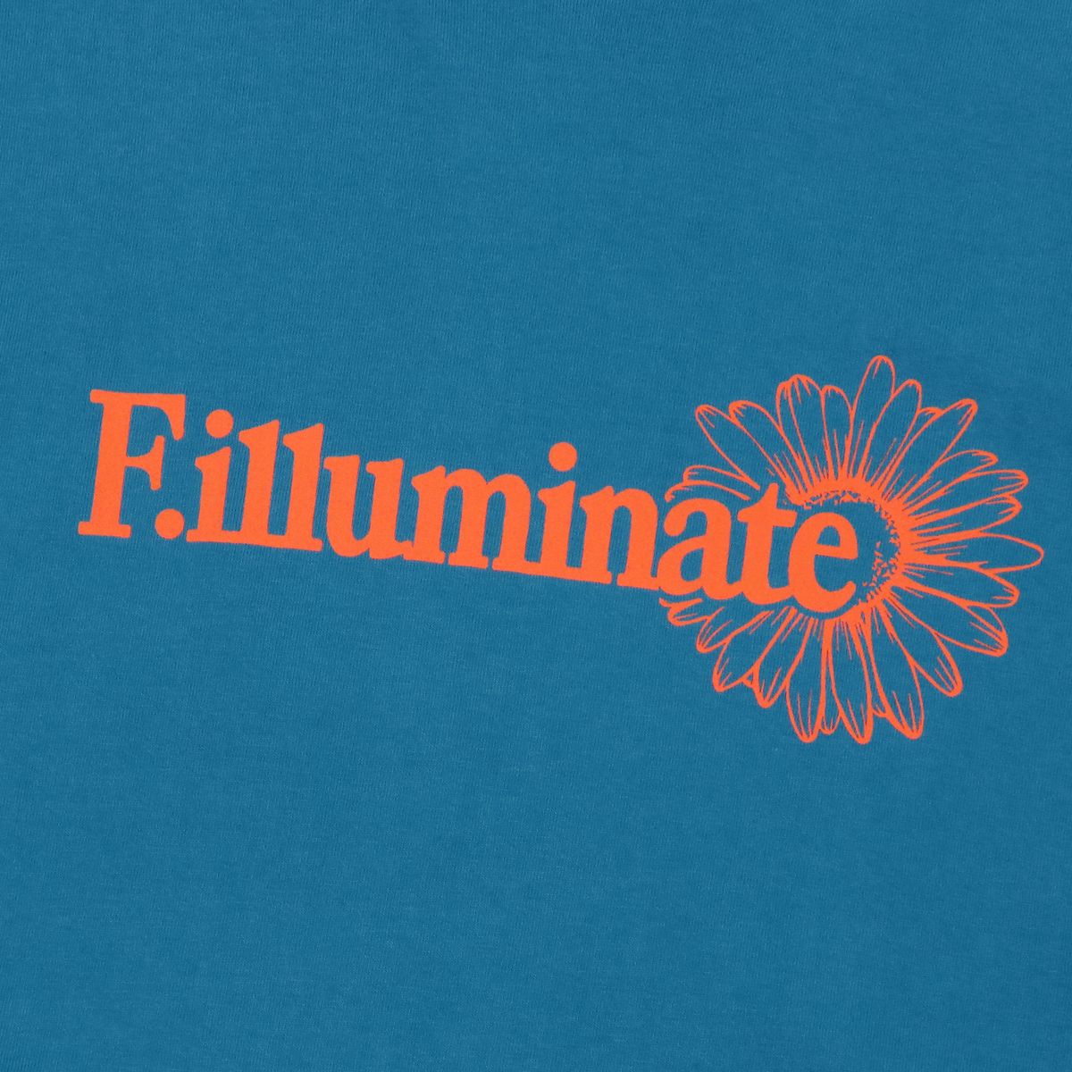 필루미네이트(FILLUMINATE) 오버핏 페탈 티셔츠-블루
