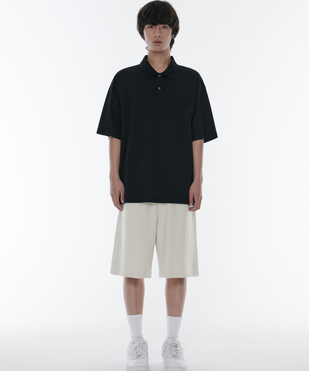 무신사 스탠다드(MUSINSA STANDARD) 바스켓볼 스웨트 쇼츠 [오트밀]