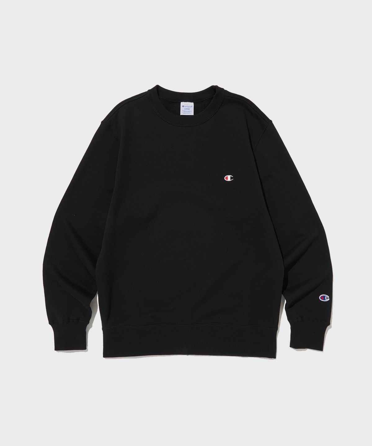 챔피온(CHAMPION) C로고 크루넥 스웨트셔츠 Black