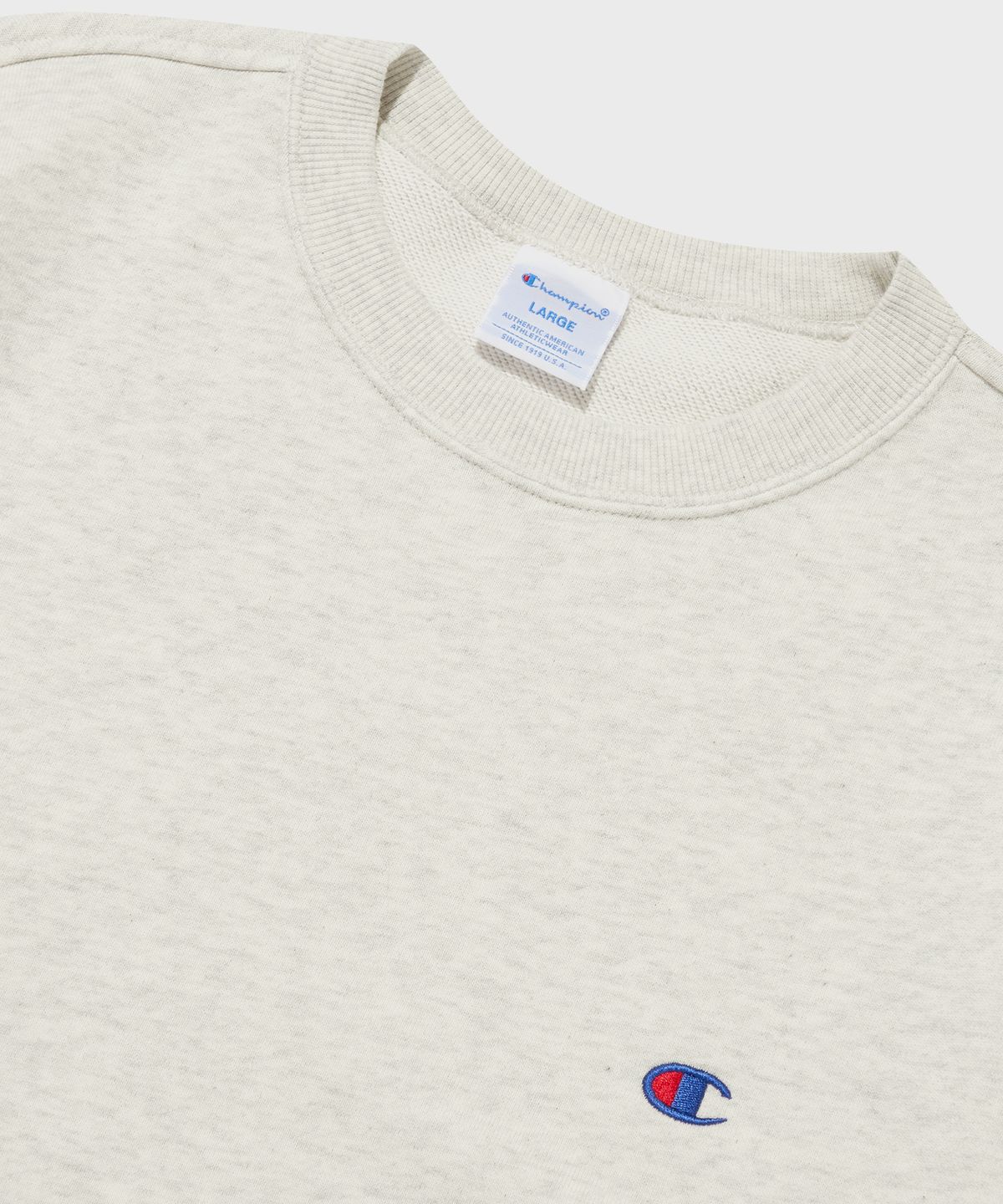 챔피온(CHAMPION) C로고 크루넥 스웨트셔츠 Cream