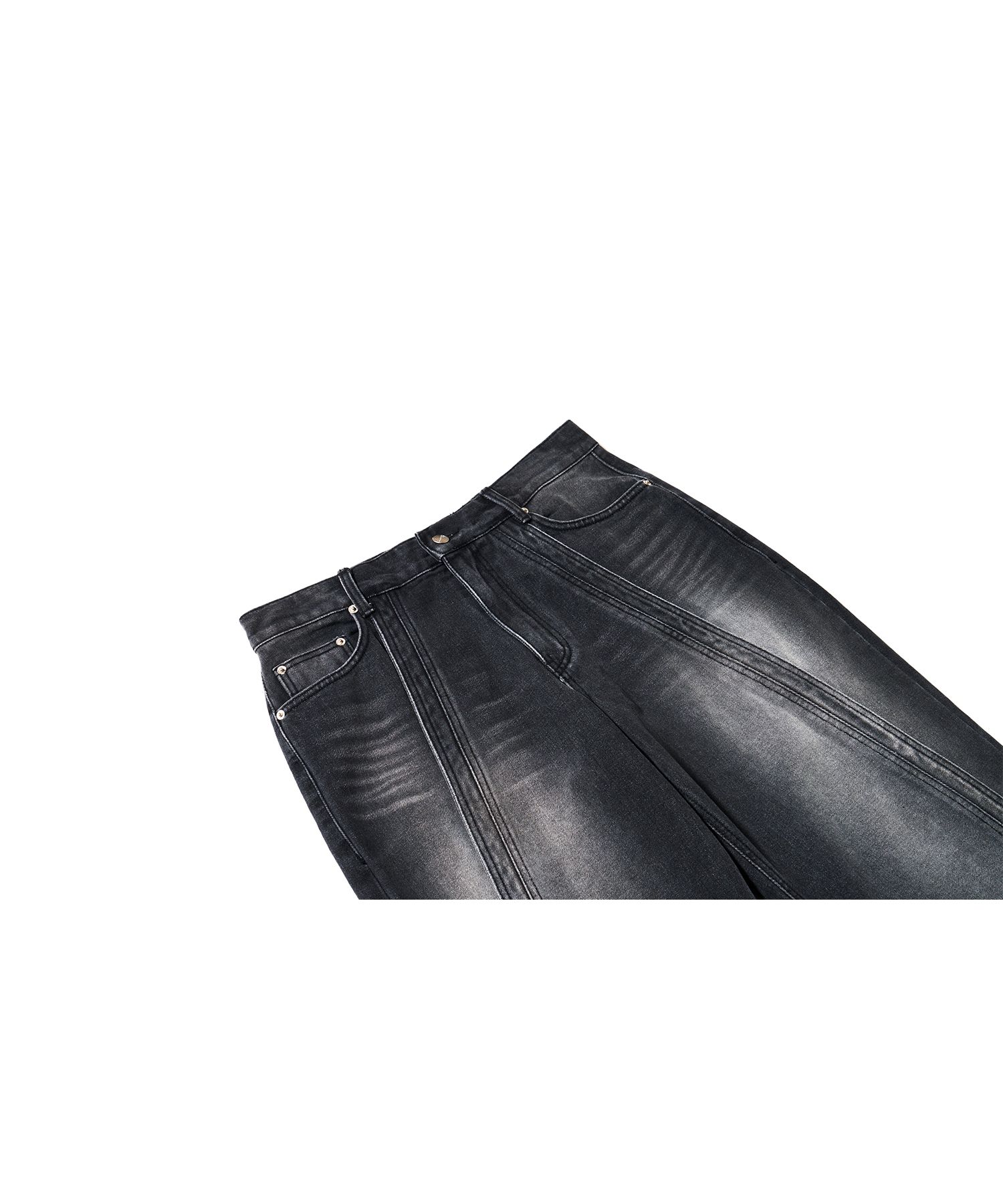 ☆人気☆【WOOALONG】☆Curved line straight denim pant.s☆ ☆人気☆【WOOALONG】☆Curved line straight denim pant.s