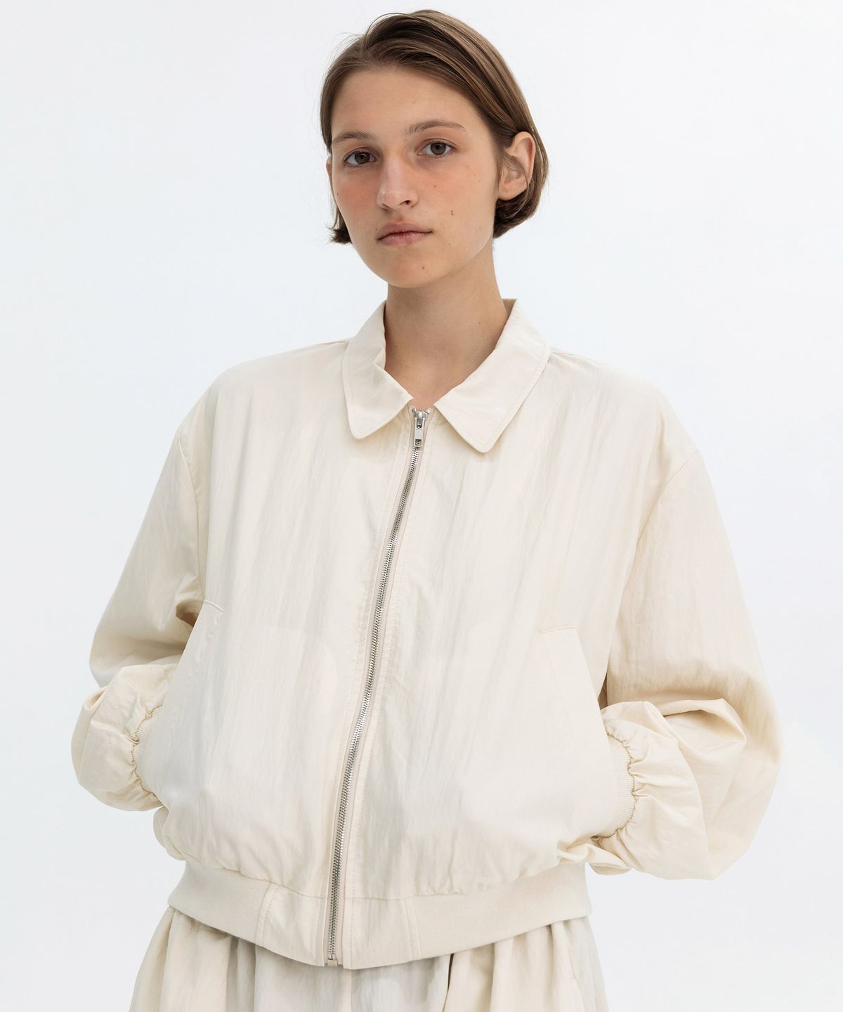 벤시몽(BENSIMON) CRISPY BLOUSON JACKET - IVORY