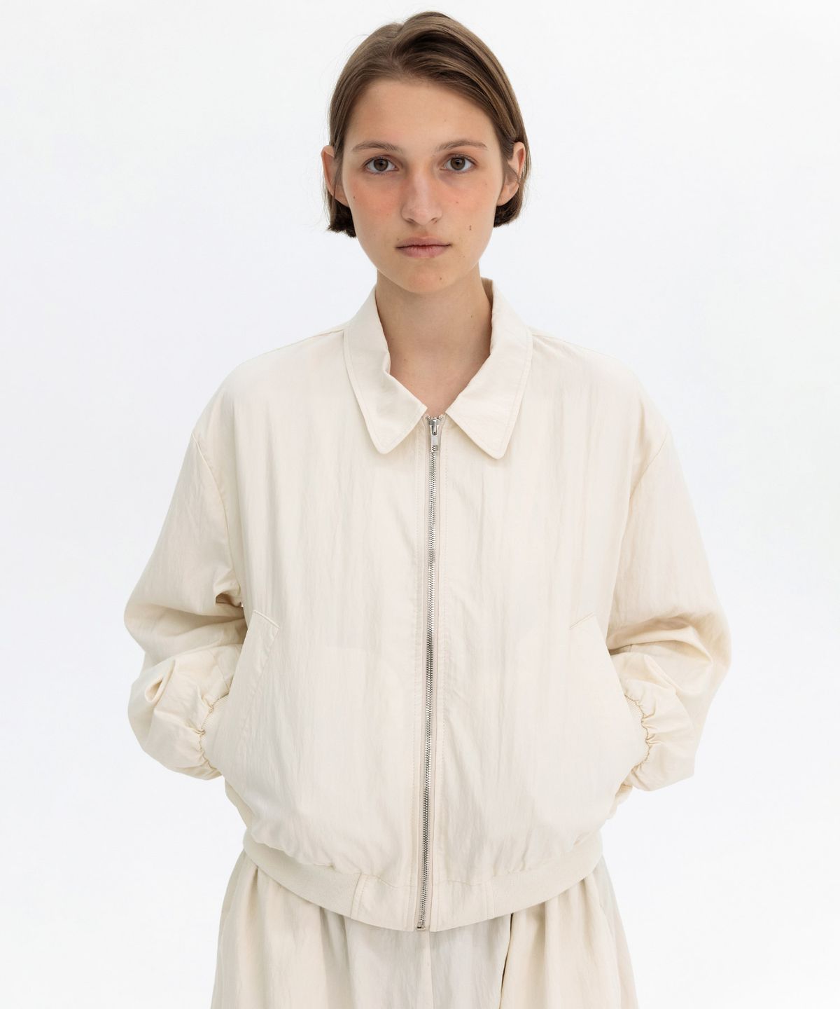 벤시몽(BENSIMON) CRISPY BLOUSON JACKET - IVORY