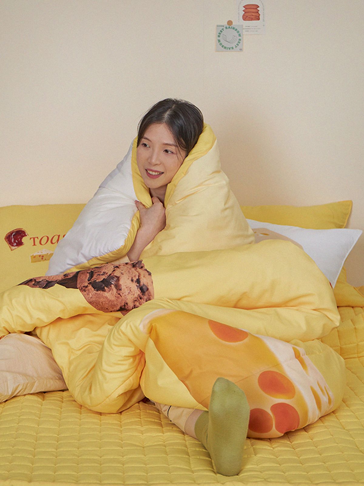 뷔오디엠(VODM) 토스트앤치즈 심리스 사계절 이불