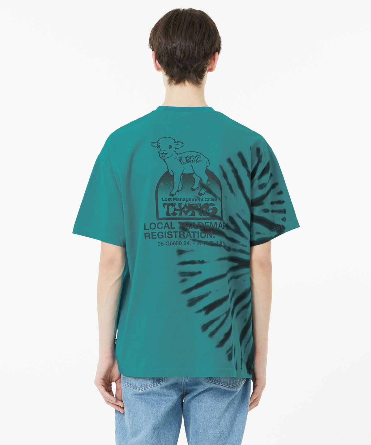 엘엠씨(LMC) THORNS TIE DYE LAMB TEE teal