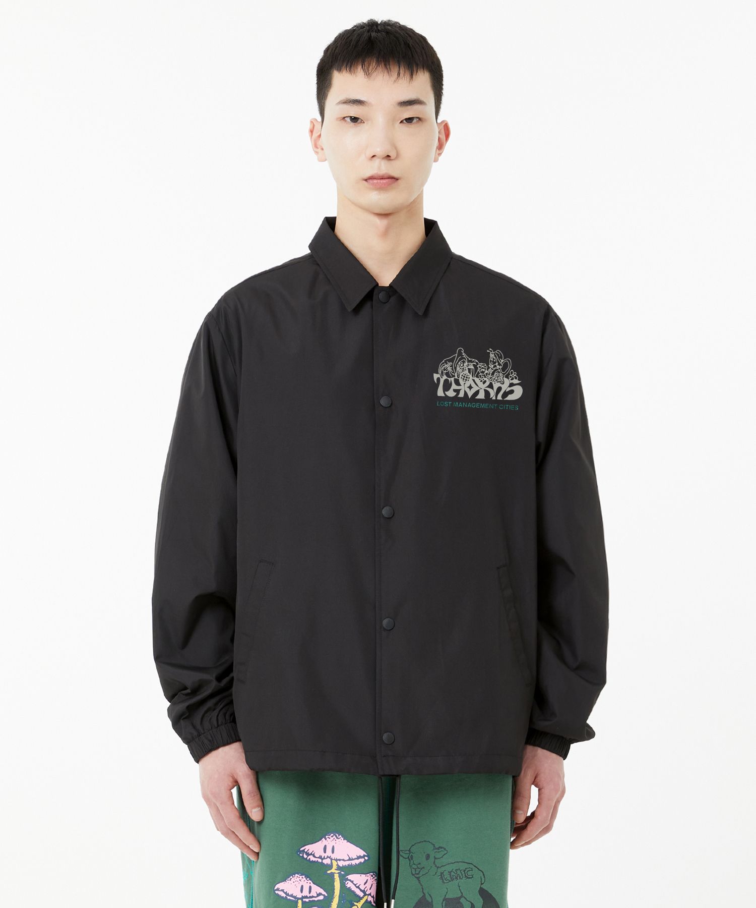 23SS ●LMC●THORNS WIZARD COACH JACKET ジャケット 男女兼用 MUSINSA | LMC THORNS WIZARD COACH JACKET black
