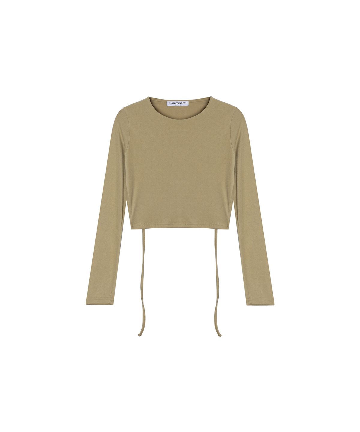 320쇼룸(320SHOWROOM) Back Round cutting Knot Span Tshirts Yellow green