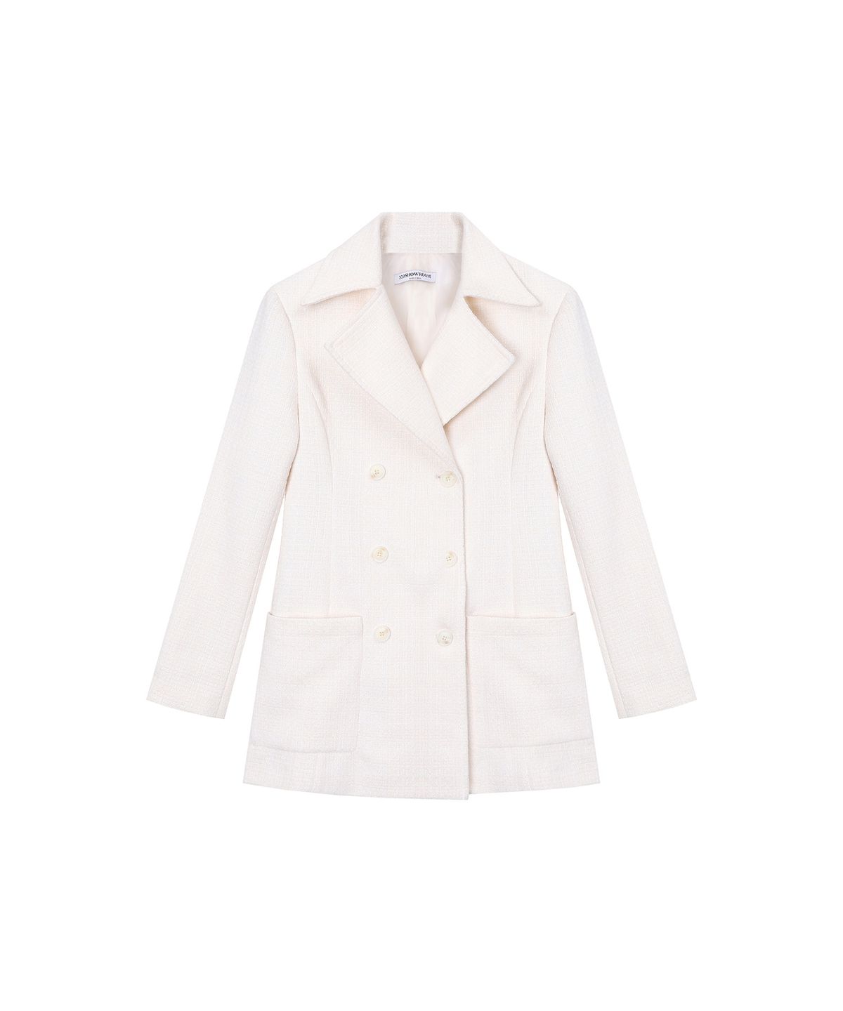 320쇼룸(320SHOWROOM) Dining Double Tweed Jacket One piece Ivory