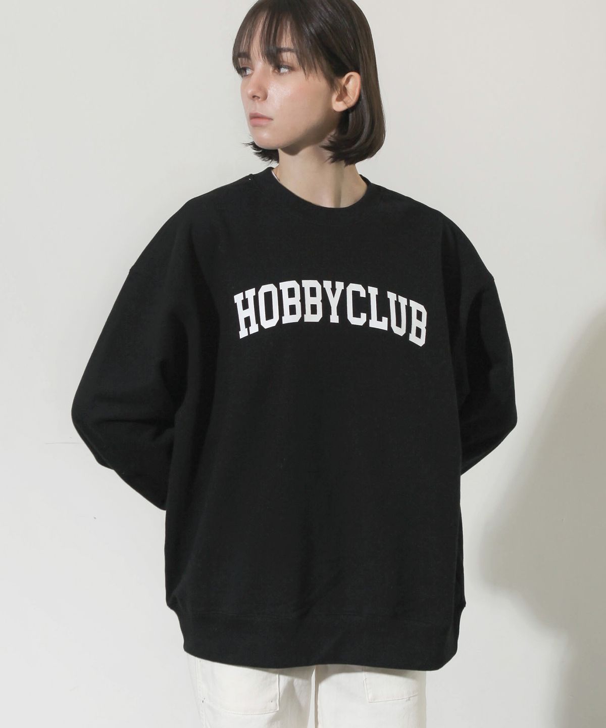 선데이하비클럽(SUNDAY HOBBY CLUB) HC 아치 로고 스웨트셔츠-그레이
