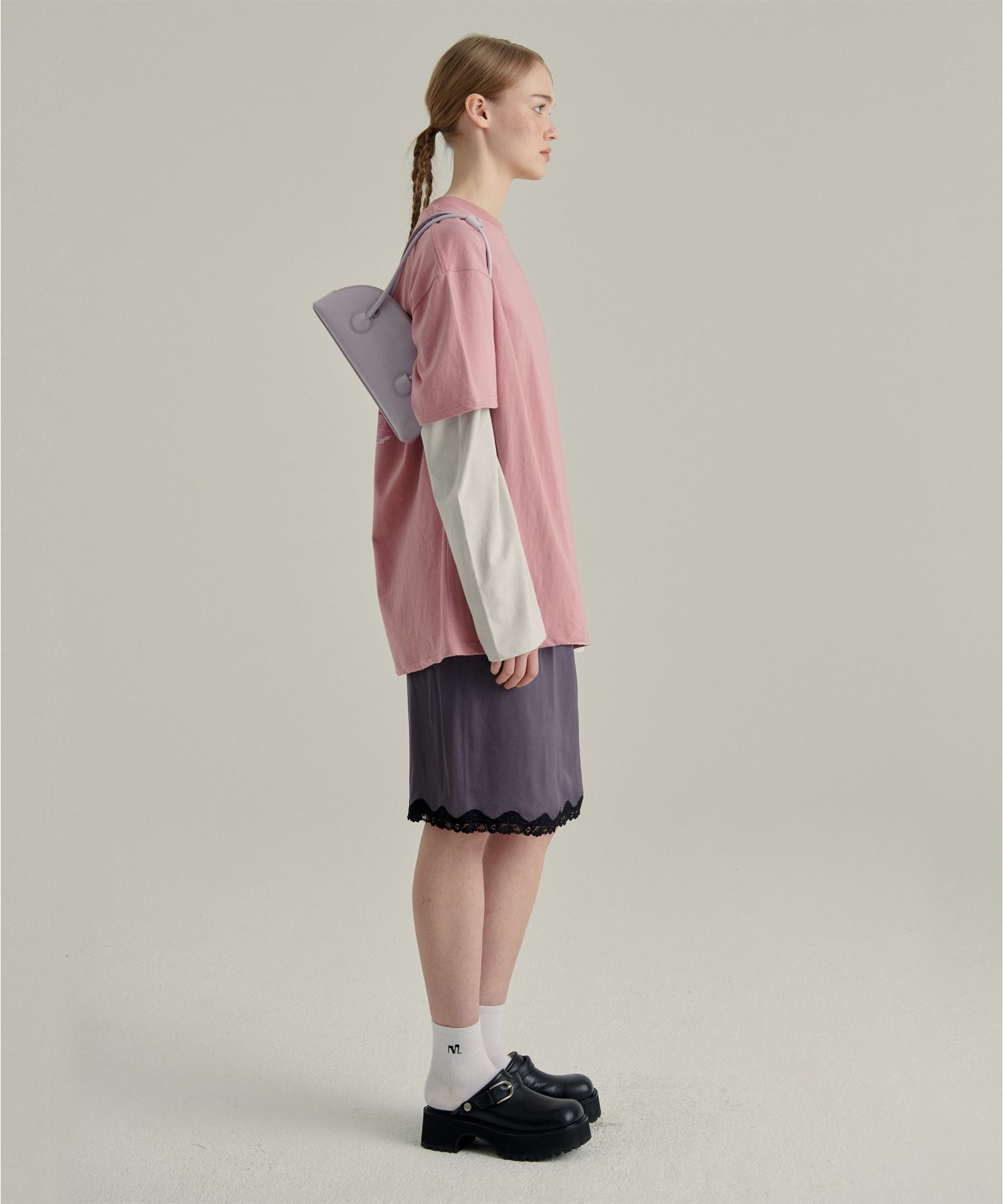 ☆MARGE SHERWOOD☆ BESSETTE SHOULDER STRAP lilac crinkle MUSINSA | MARGESHERWOOD BESSETTE SHOULDER + STRAP - lilac