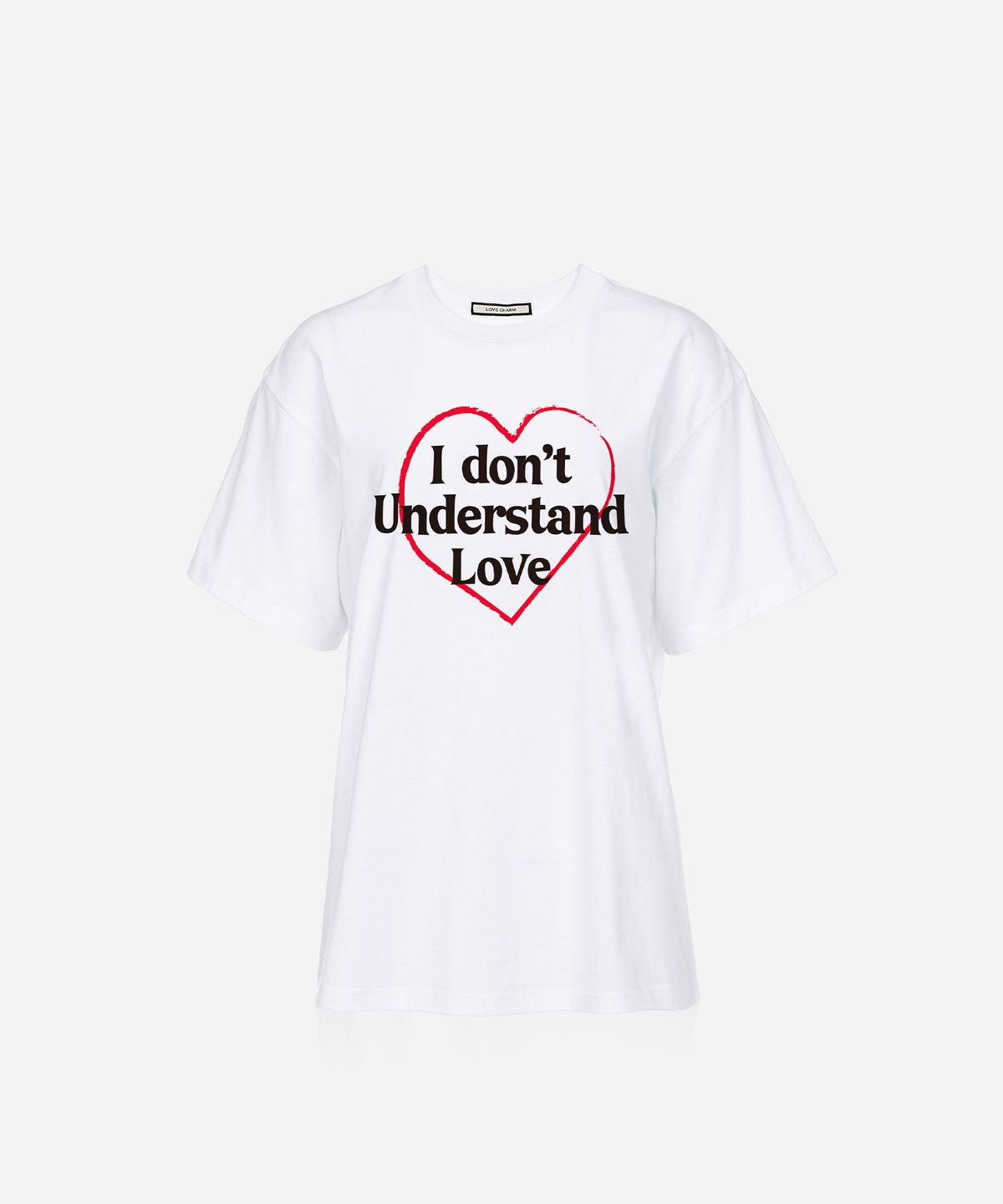 러브참(LOVECHARM) [하트 그래픽 티셔츠] I don’t understand Love Lettering T-shirt