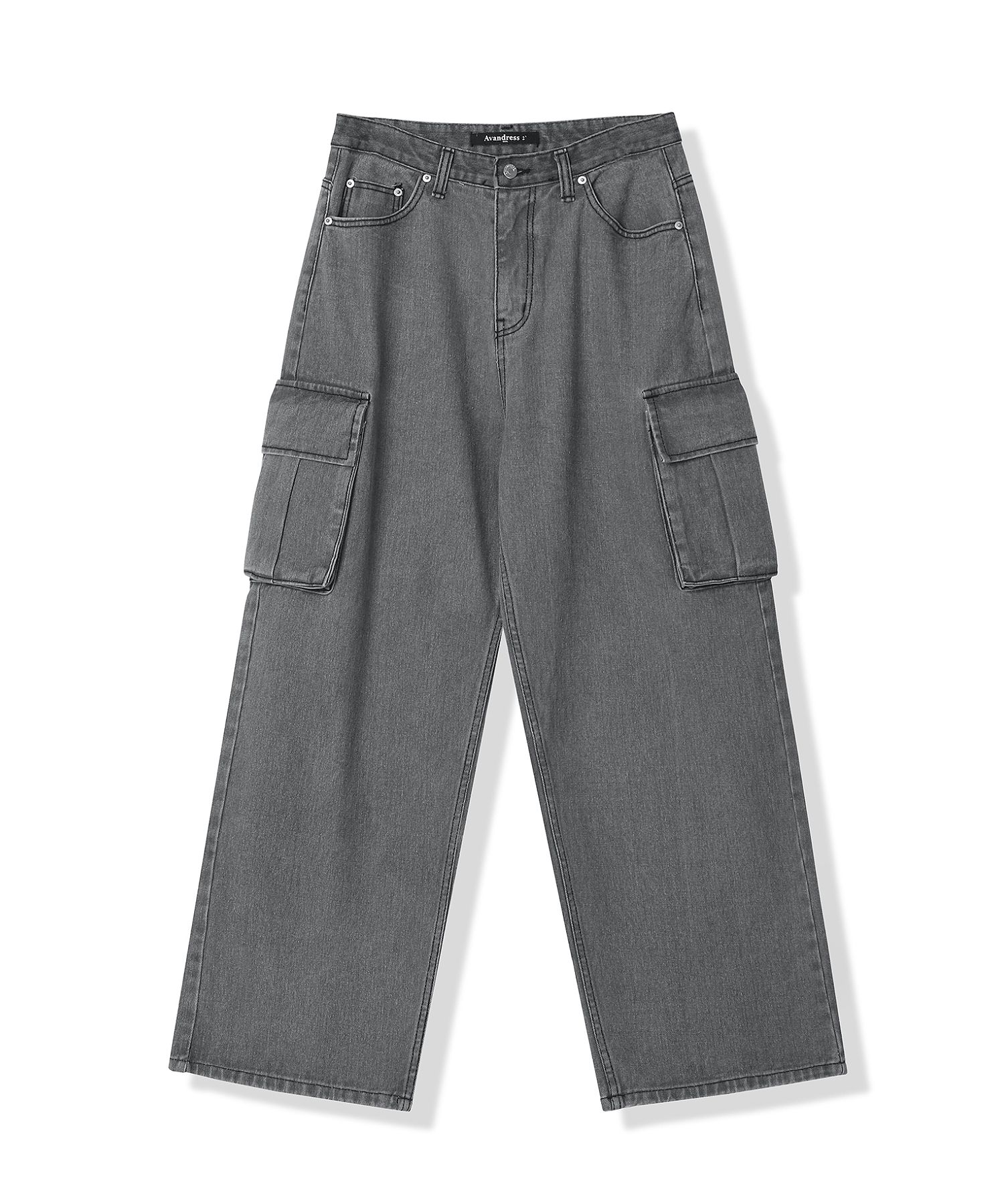 MUSINSA | AVANDRESS real wide cargo pants BLACK