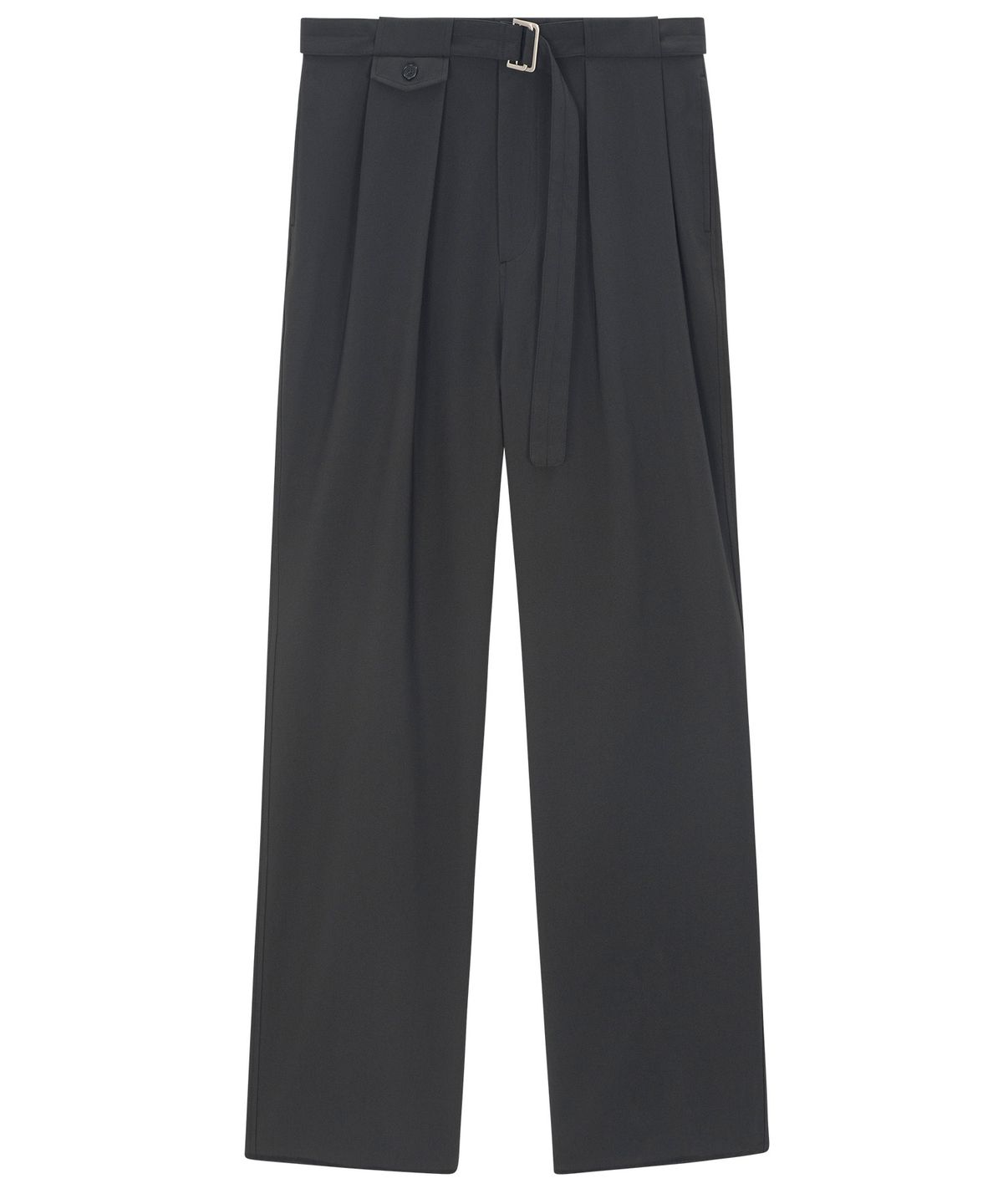 이지오(EZIO) Belted Pocket Wide Pants - Black
