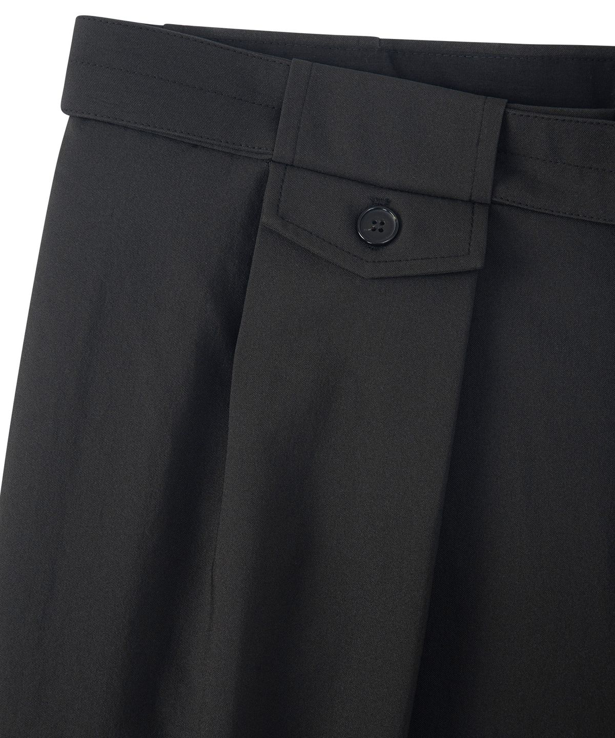 이지오(EZIO) Belted Pocket Wide Pants - Black