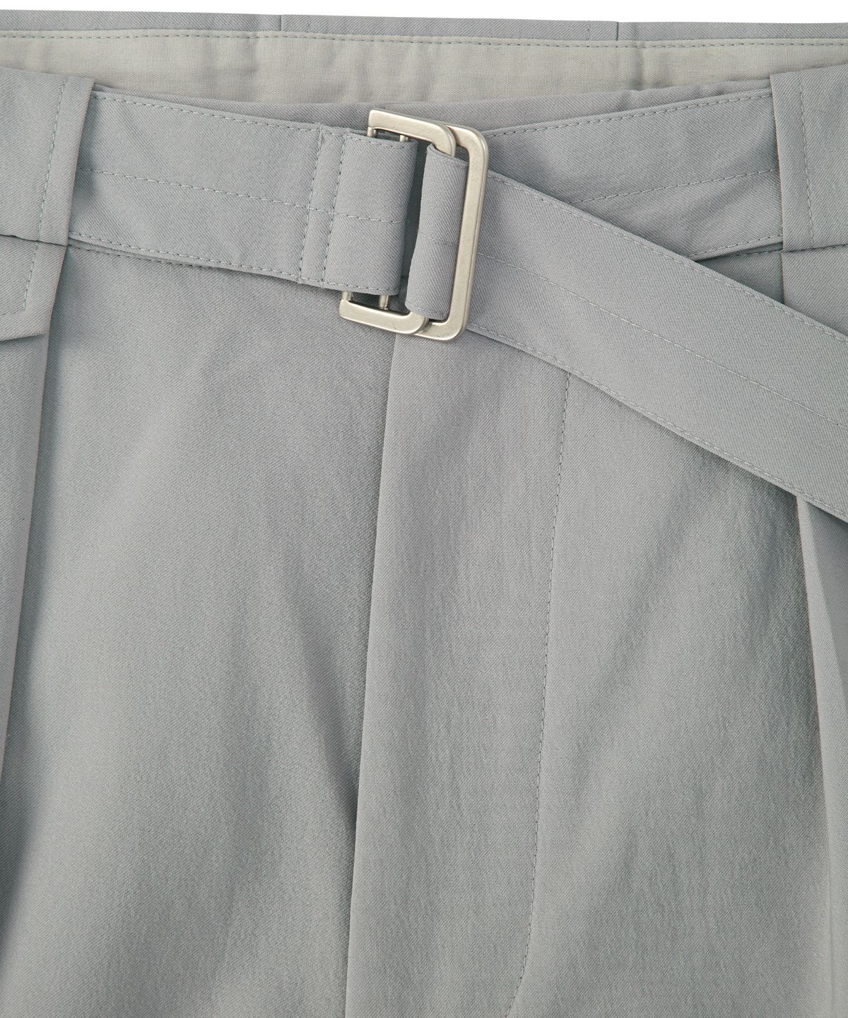 이지오(EZIO) Belted Pocket Wide Pants - Grey