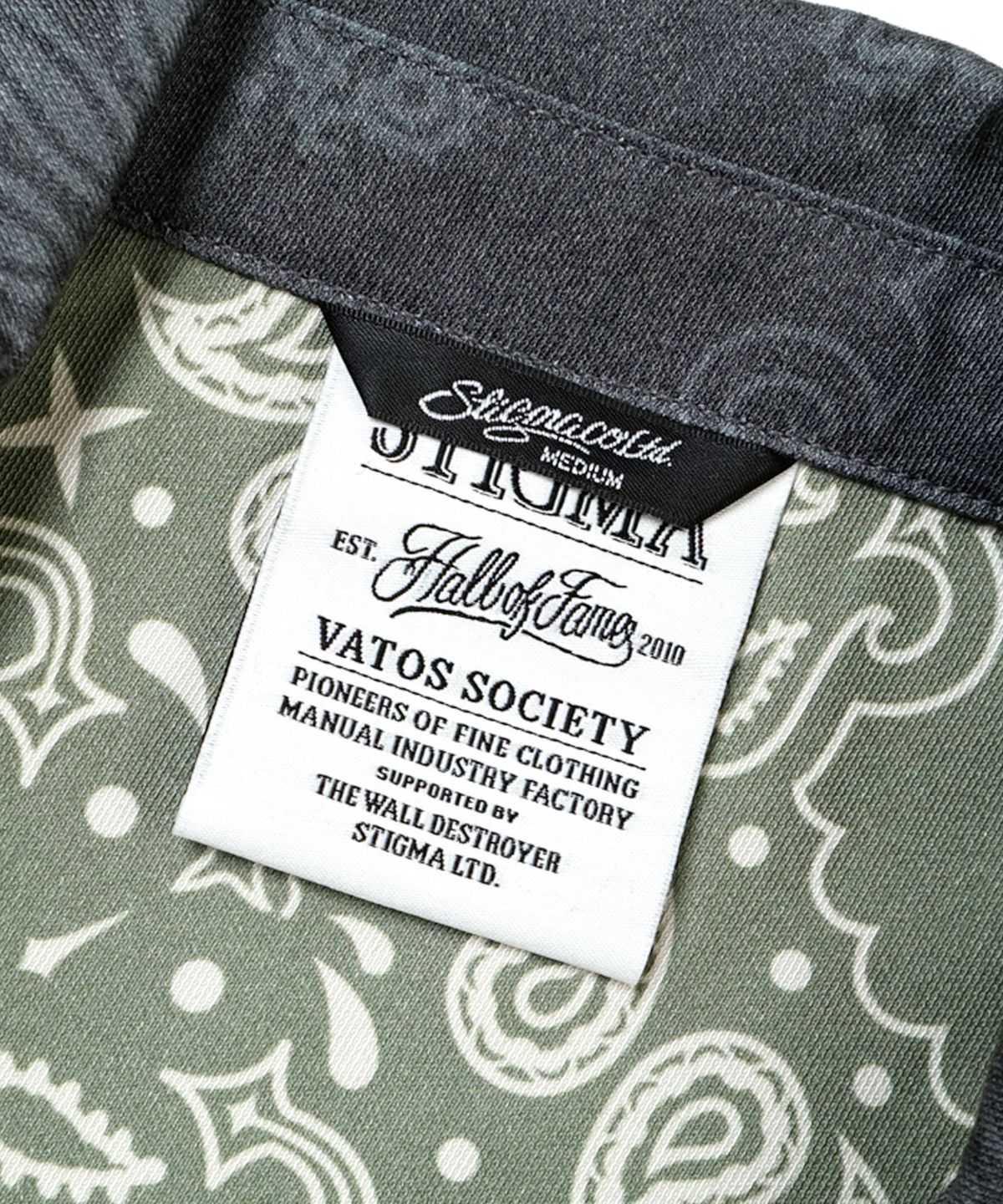 스티그마(STIGMA) 23 PAISLEY WASHED TWILL JACKET KHAKI/BLACK