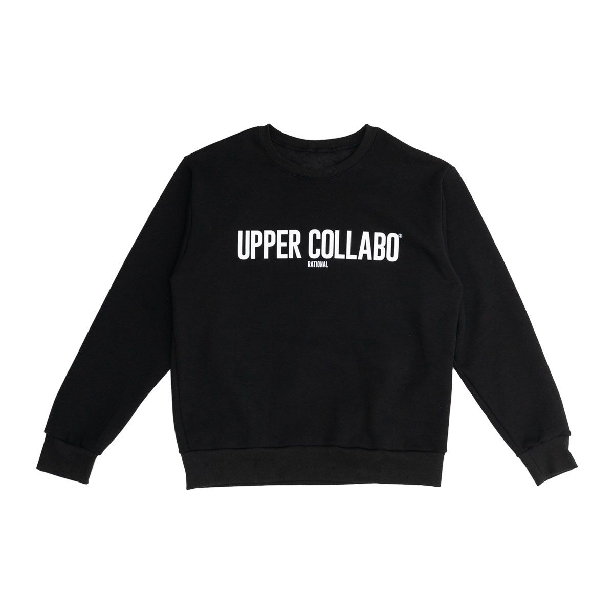 어퍼콜라보(UPPERCOLLABO) 래셔널 스웨트 셔츠 블랙