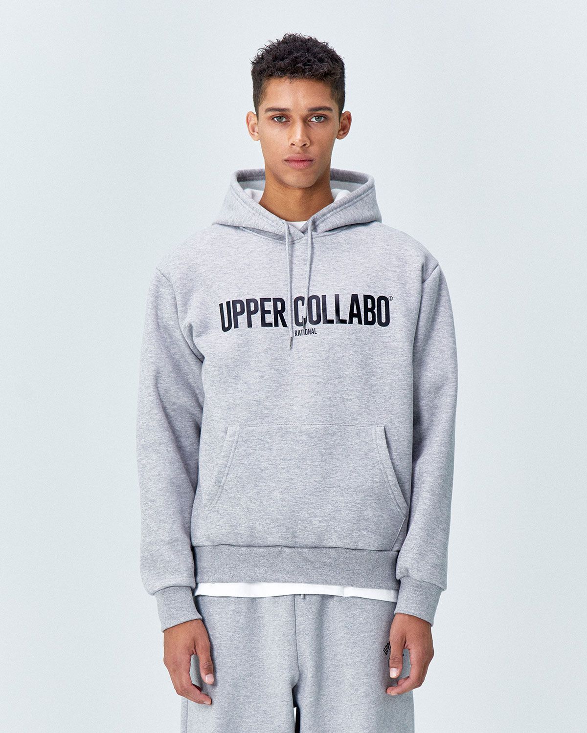 어퍼콜라보(UPPERCOLLABO) 래셔널 기모 후디 그레이