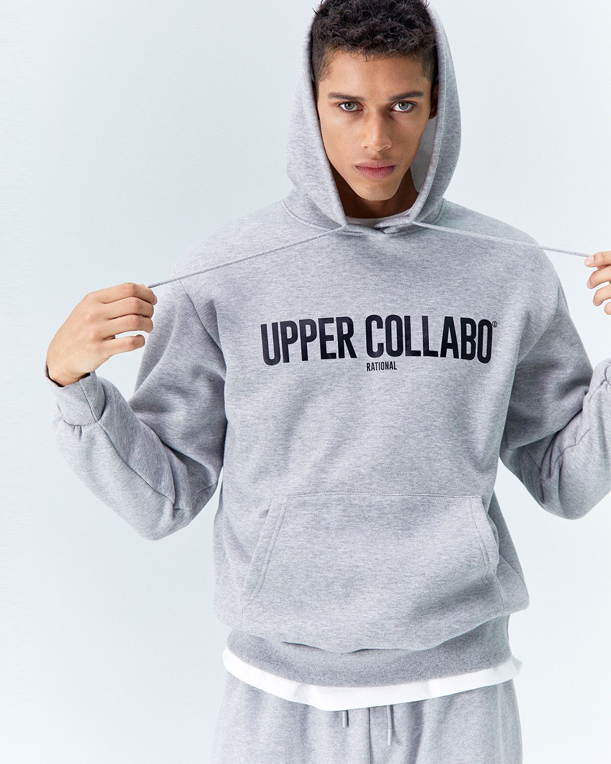 어퍼콜라보(UPPERCOLLABO) 래셔널 기모 후디 그레이