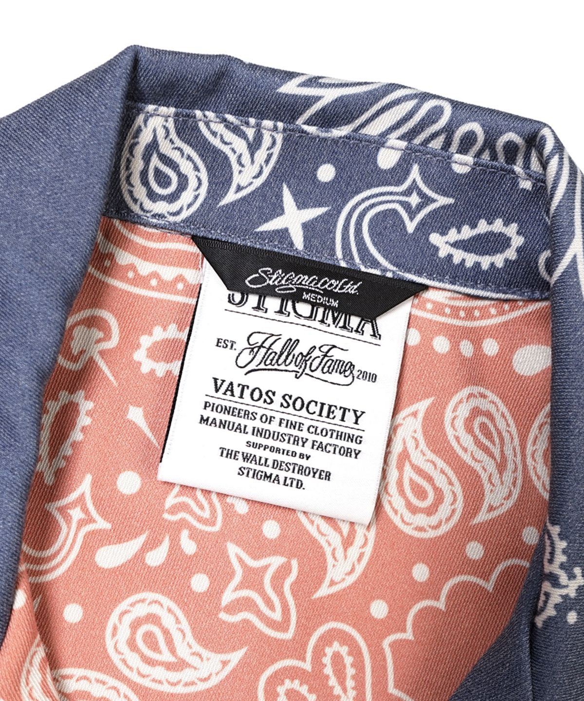 스티그마(STIGMA) 23 PAISLEY WASHED TWILL JACKET ORANGE/NAVY