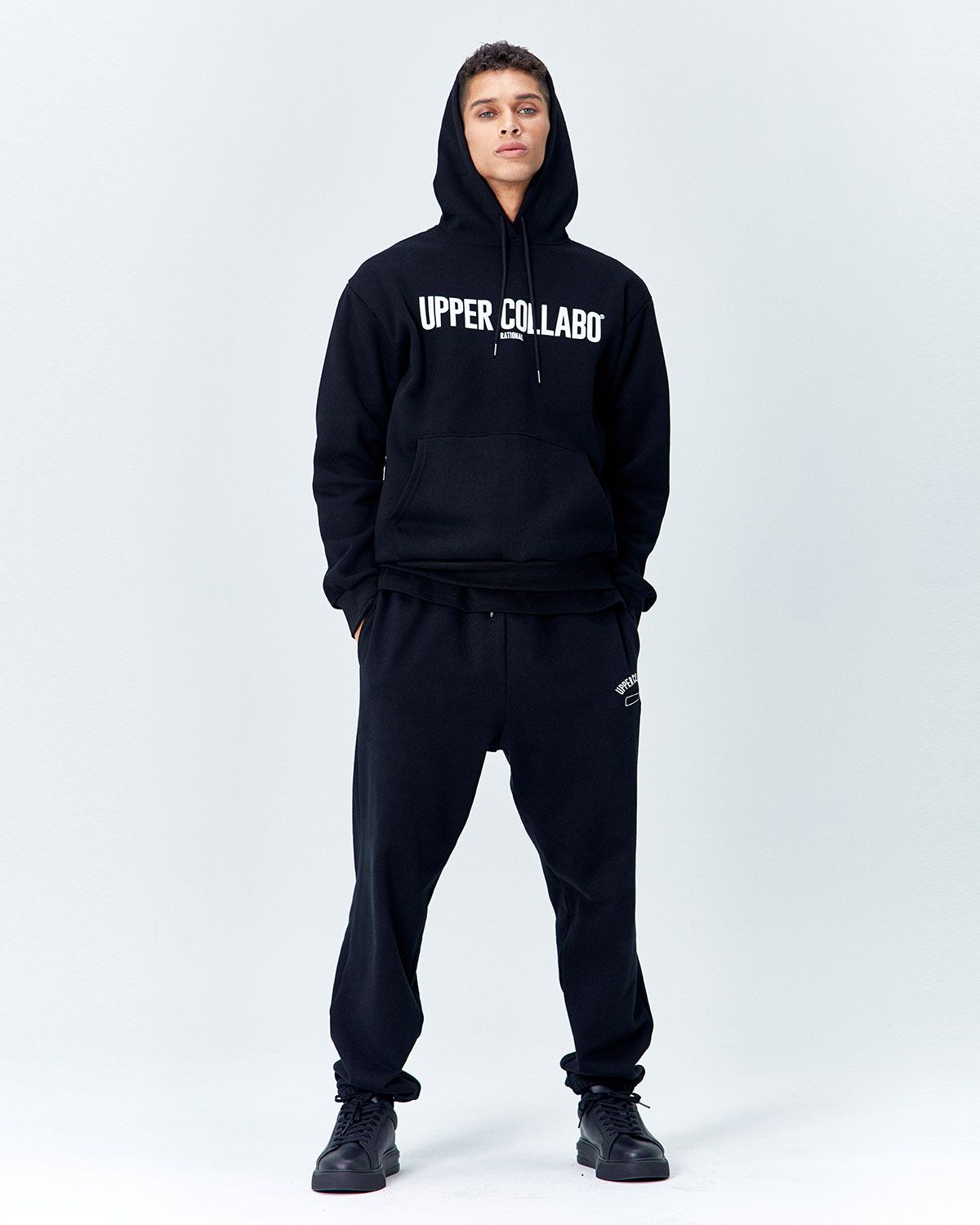 어퍼콜라보(UPPERCOLLABO) 래셔널 기모 후디 블랙