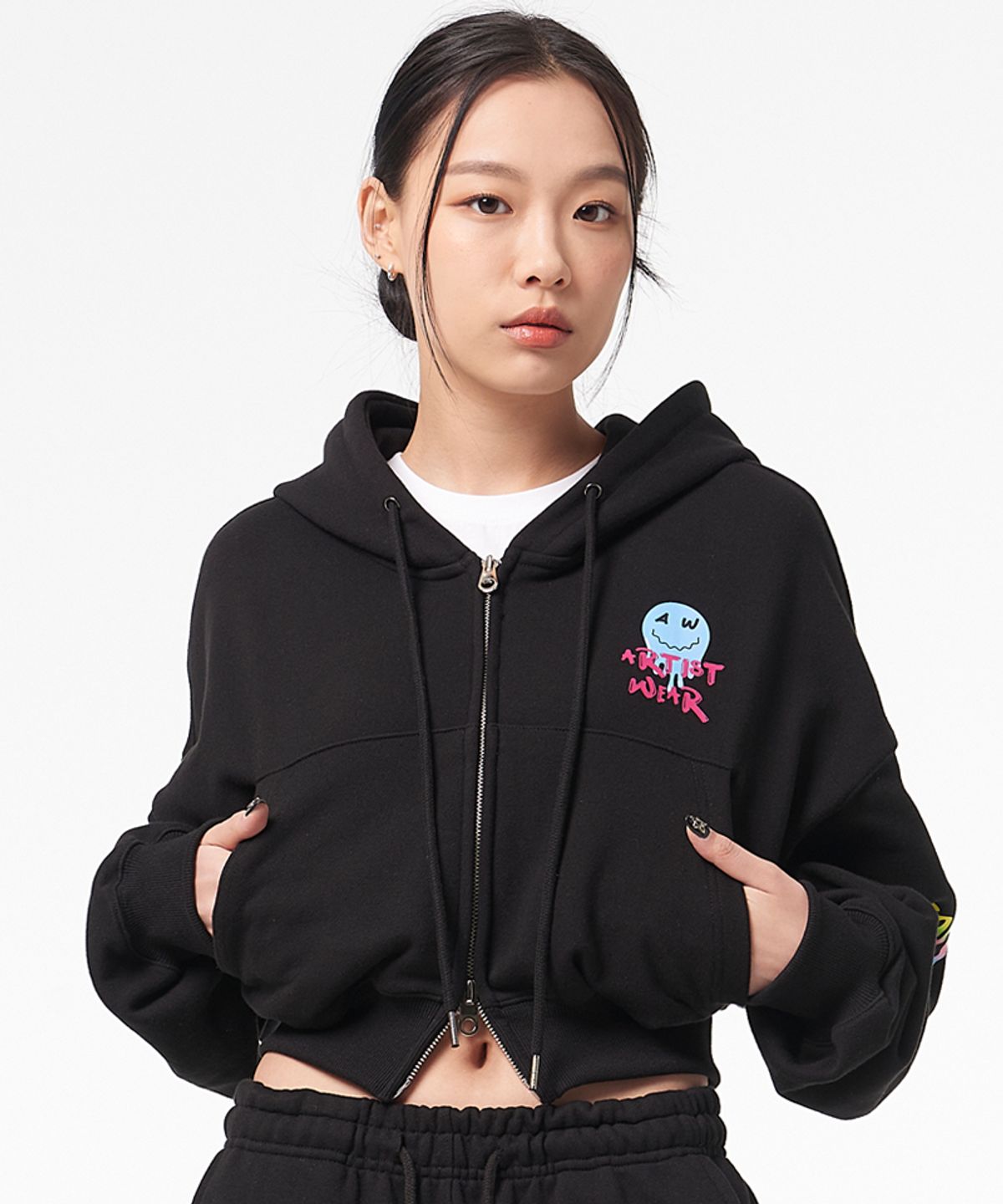 아티스트웨어(ARTISTWEAR) [ATW] 사이키델릭 크롭후드집업