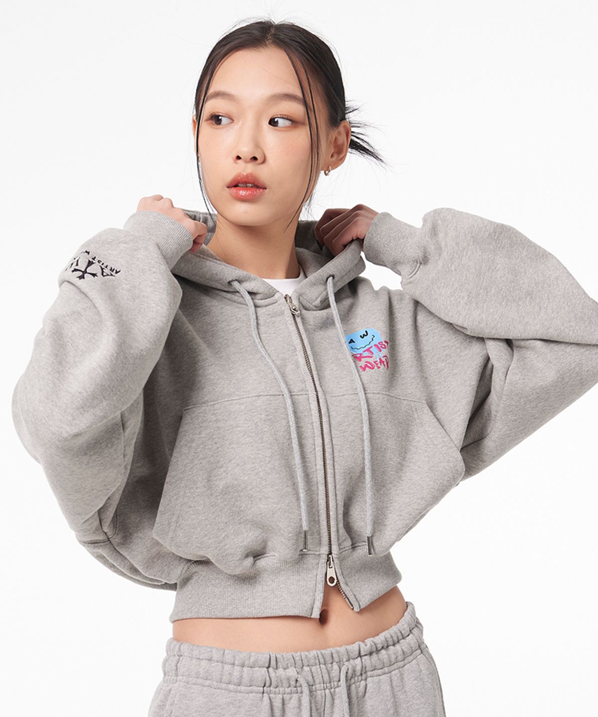 아티스트웨어(ARTISTWEAR) [ATW] 사이키델릭 크롭후드집업
