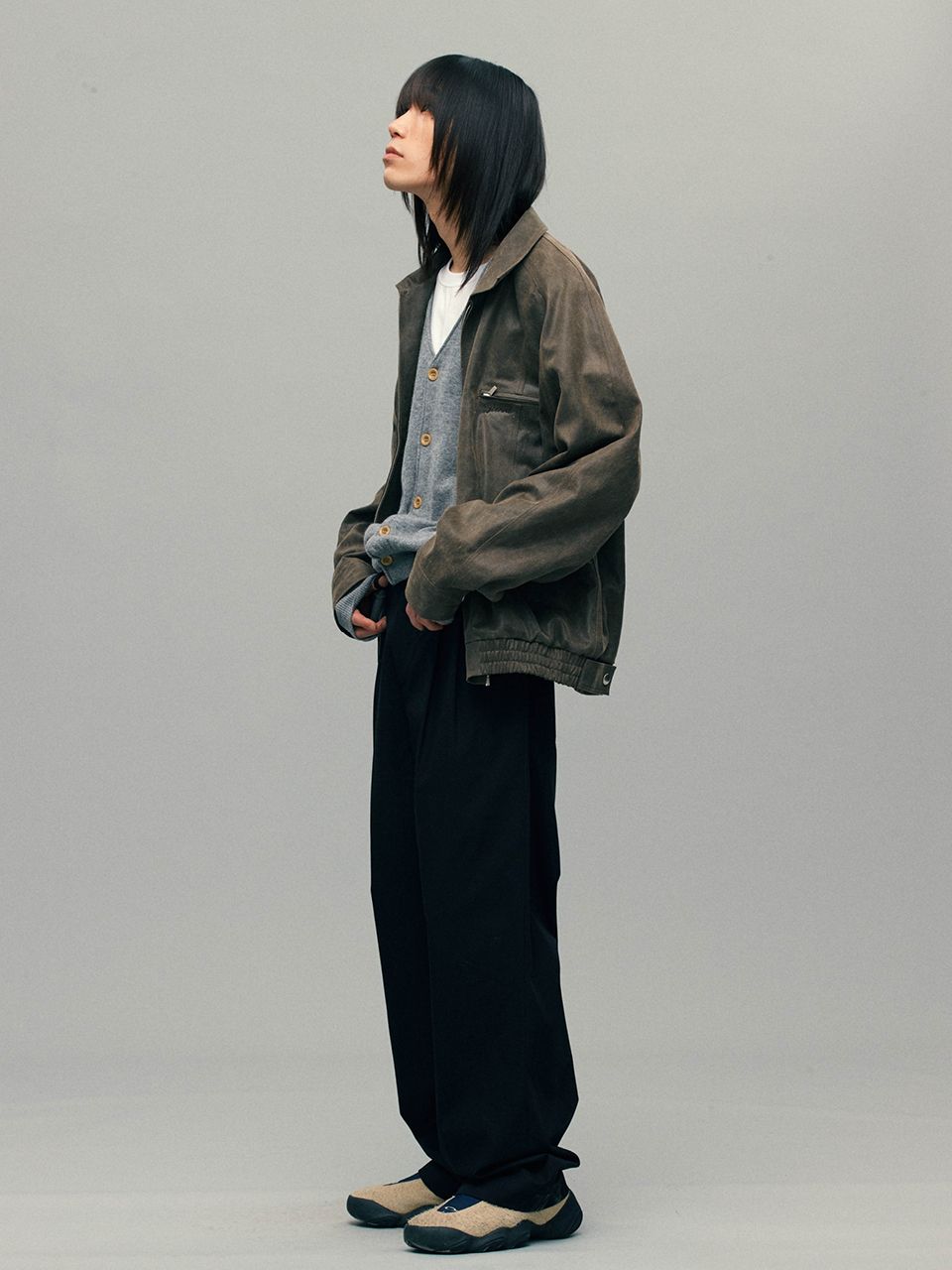 MUSINSA | SIENNE John Leatherlike Jacket (Brown)