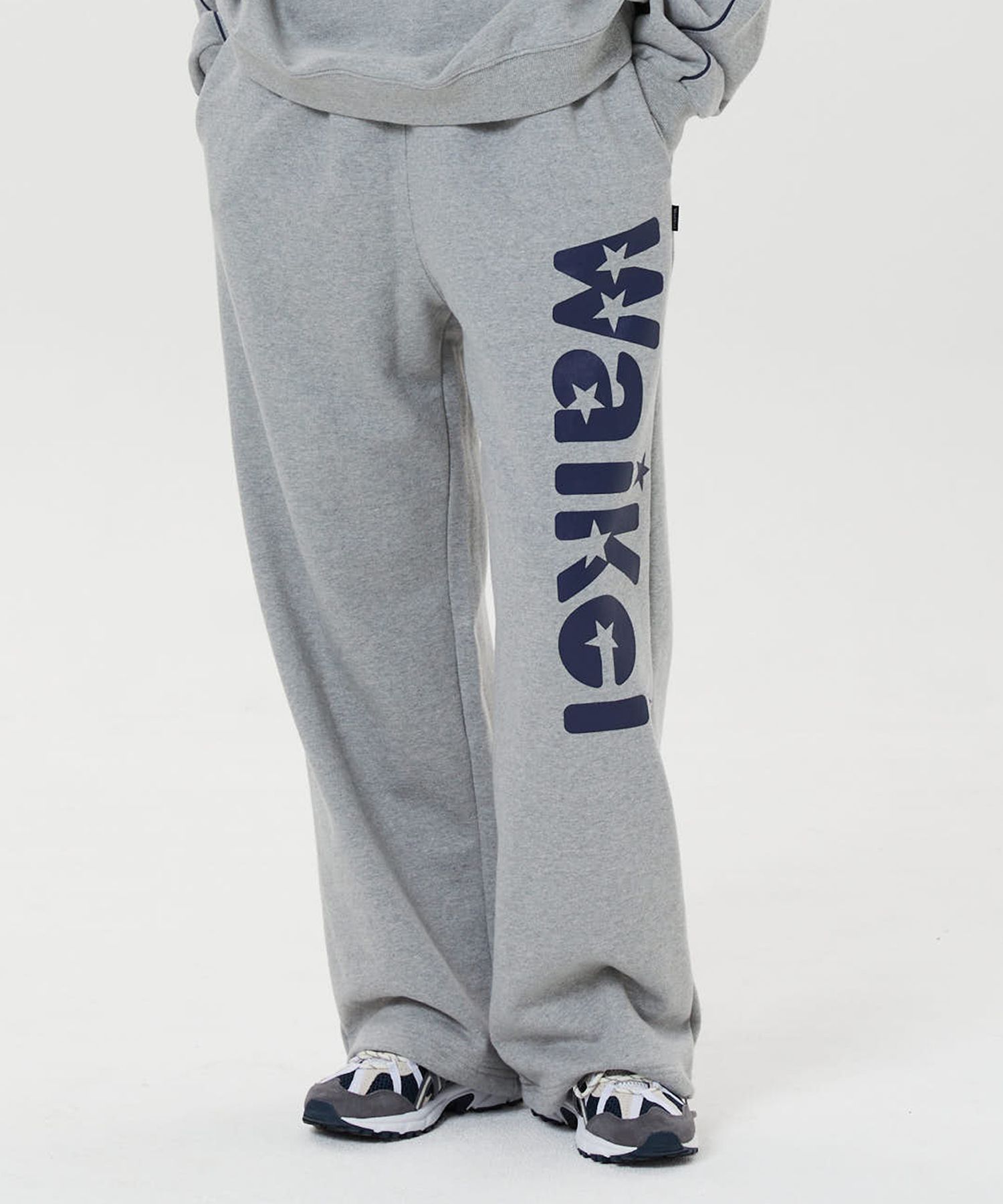 ★Wai Kei★ Logo embroidered sweatpants grey YKBE01PT06-2 MUSINSA | WAI KEI Star Big Logo Sweatpants Gray