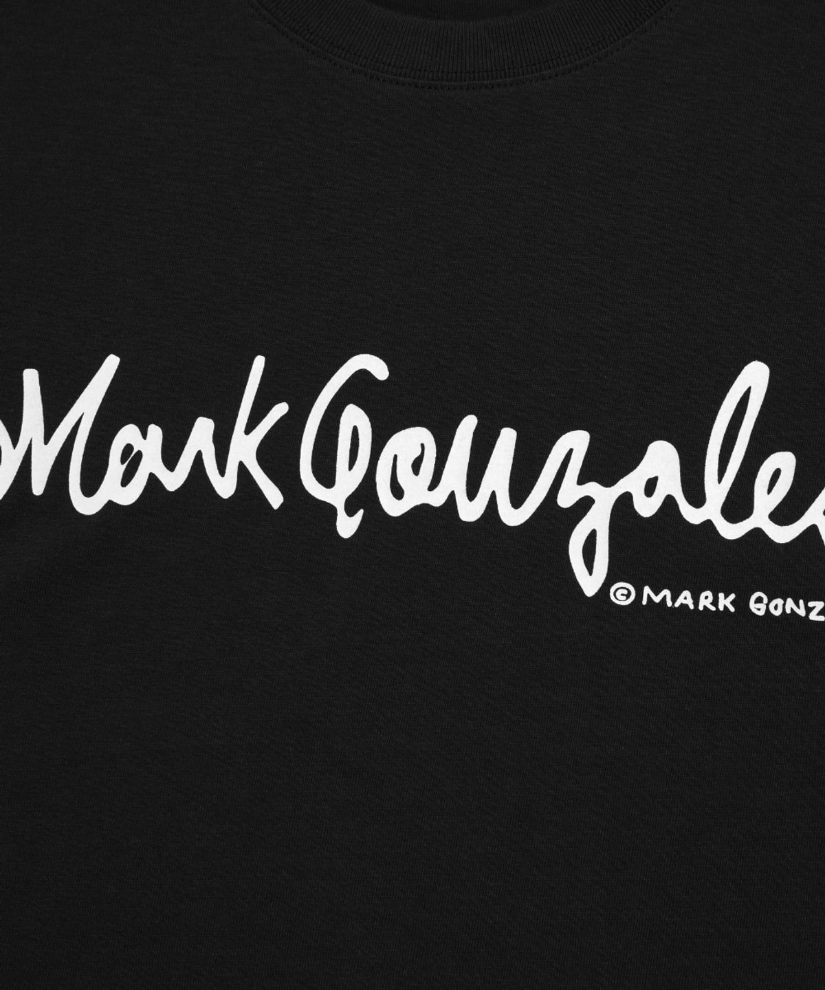 마크곤잘레스(MARK GONZALES) 사인로고 반팔 티셔츠 - BLACK
