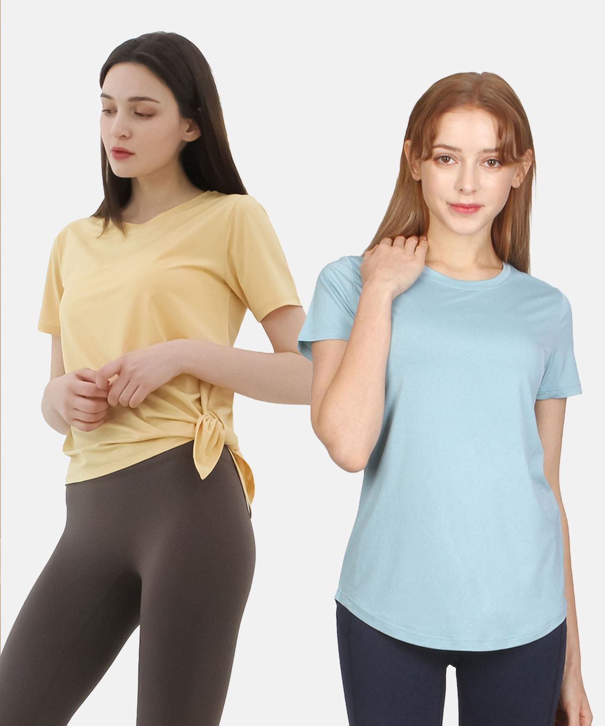 녹족(NOKJOK) [2 PACK] 웬디 반팔티 + 어뮤즈 옆트임 반팔티 세트