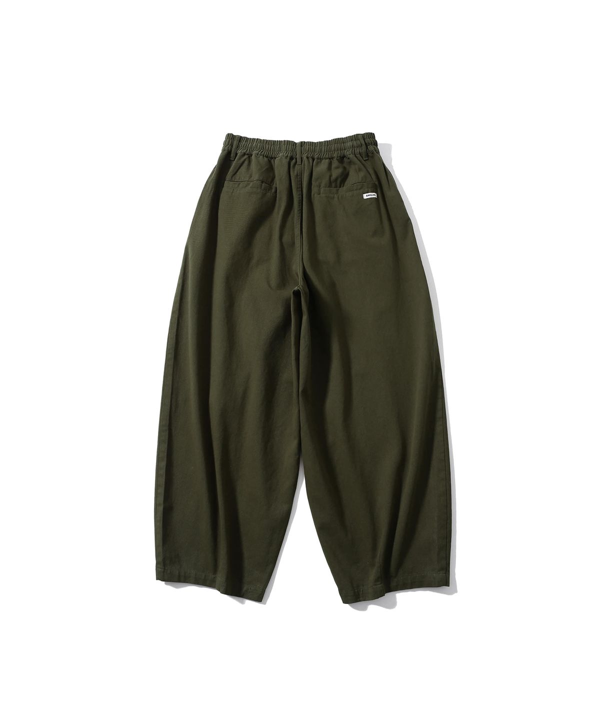 앵글런(ANGLAN) Long Tuck Wing Balloon Pants - Khaki