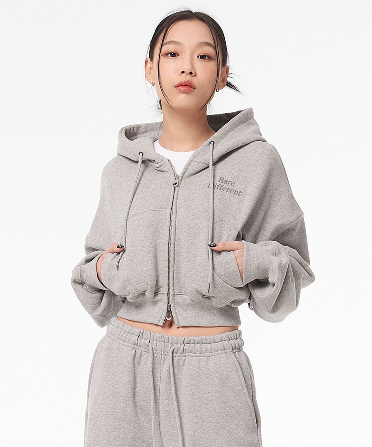 아티스트웨어(ARTISTWEAR) [ATW] 해프닝 크롭후드집업