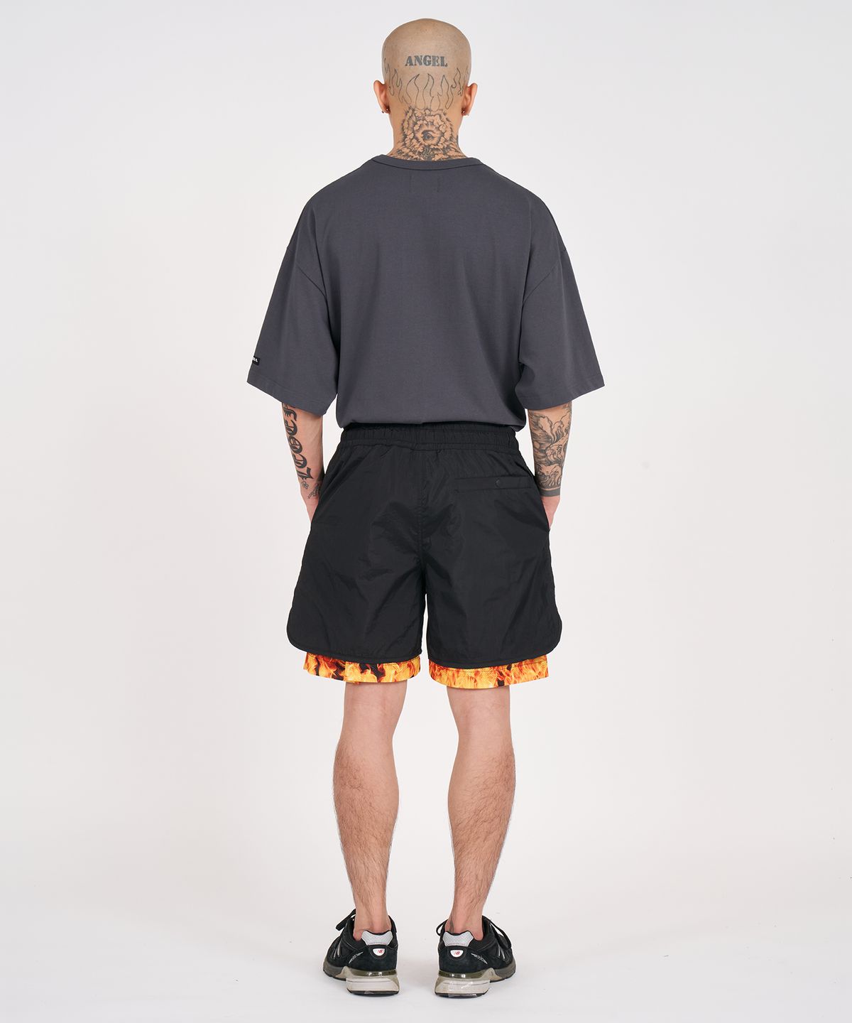 아조바이아조(AJOBYAJO) DBOF Fire Nylon Shorts [BLACK]