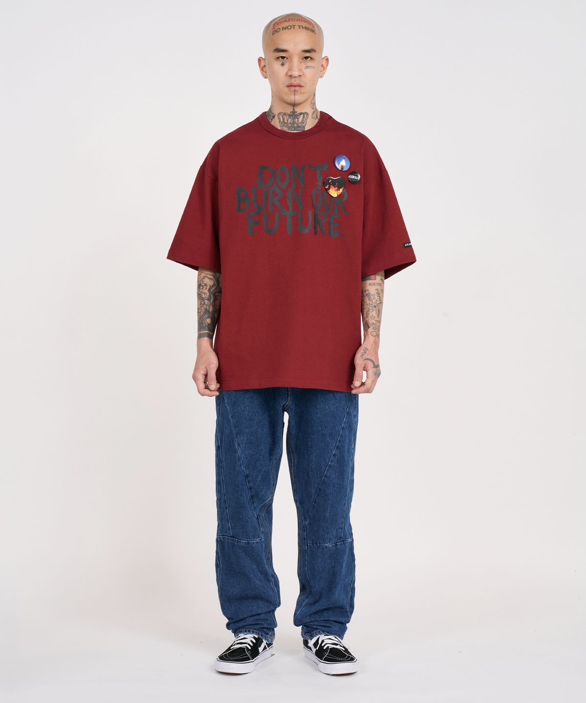 아조바이아조(AJOBYAJO) [PBA] DBOF Logo T-Shirt [BURGUNDY]