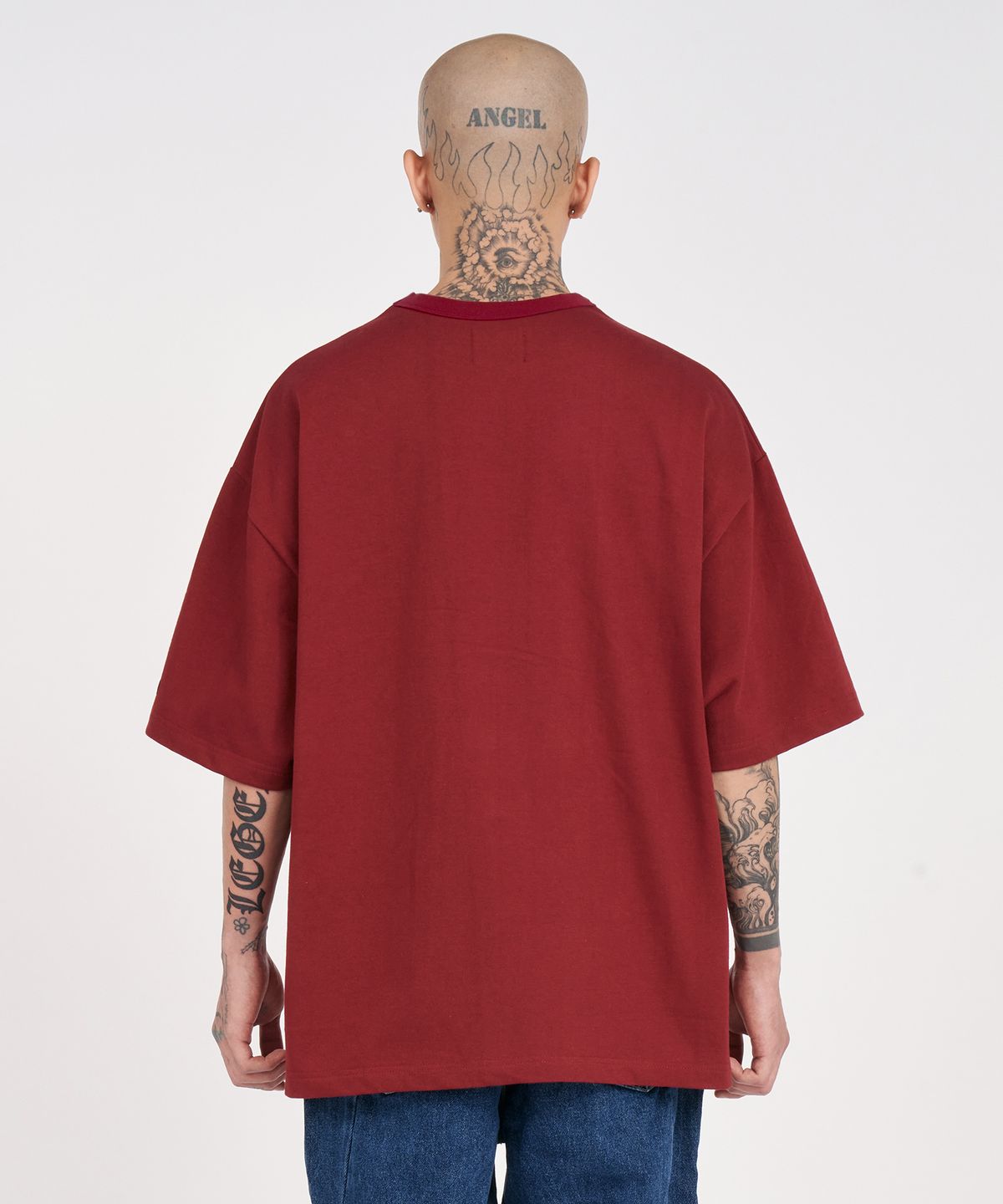 아조바이아조(AJOBYAJO) [PBA] DBOF Logo T-Shirt [BURGUNDY]
