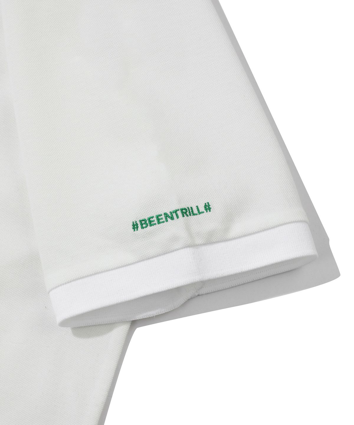 빈트릴(BEENTRILL) 에센셜 컴포트핏 반팔 카라 티셔츠(오프 화이트)