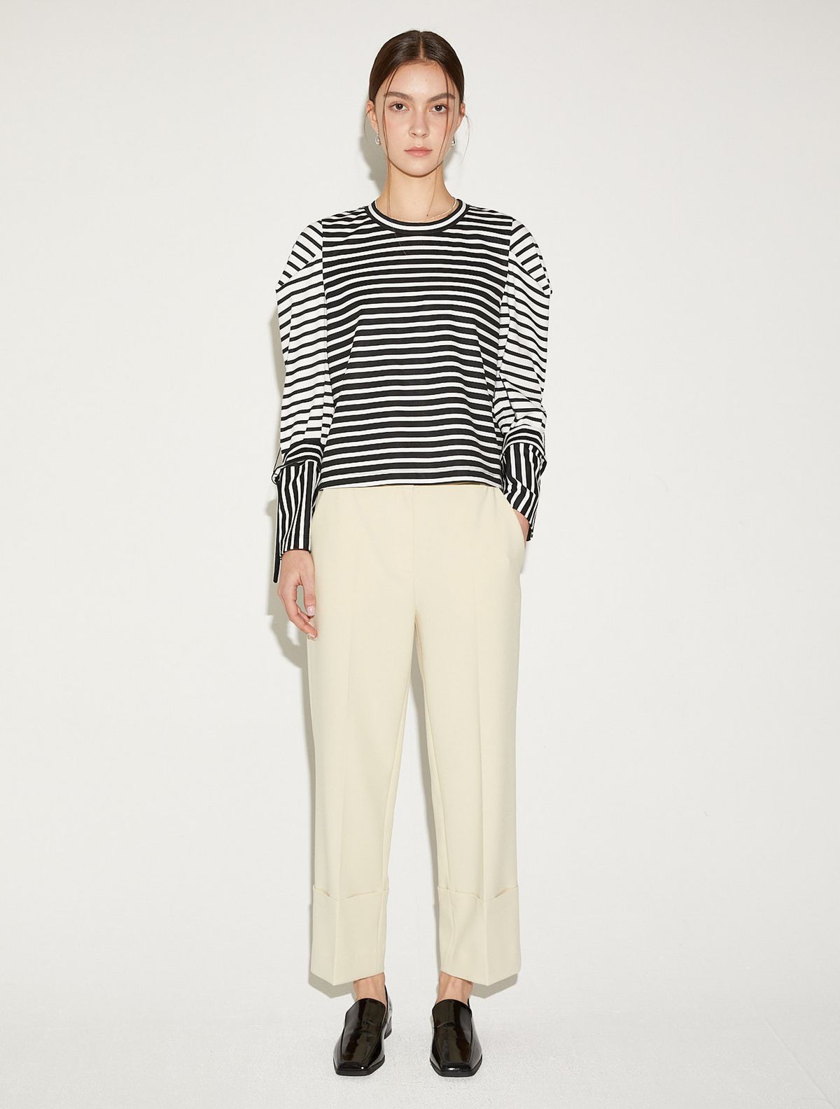 르이엘(LE YIEL) Straight Cuffs Pants_Butter Yellow 스트레이트 커프스 팬츠_버터 옐로우