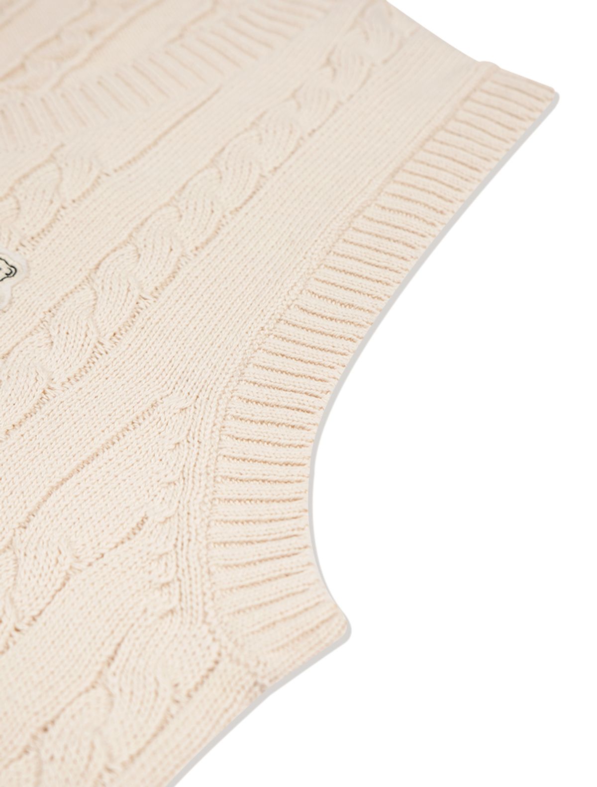 라 메종 스튜디오(LA MAISON STUDIO) 우먼즈 크롭 클래식 니트 베스트 베이지(FCD1KT203W)