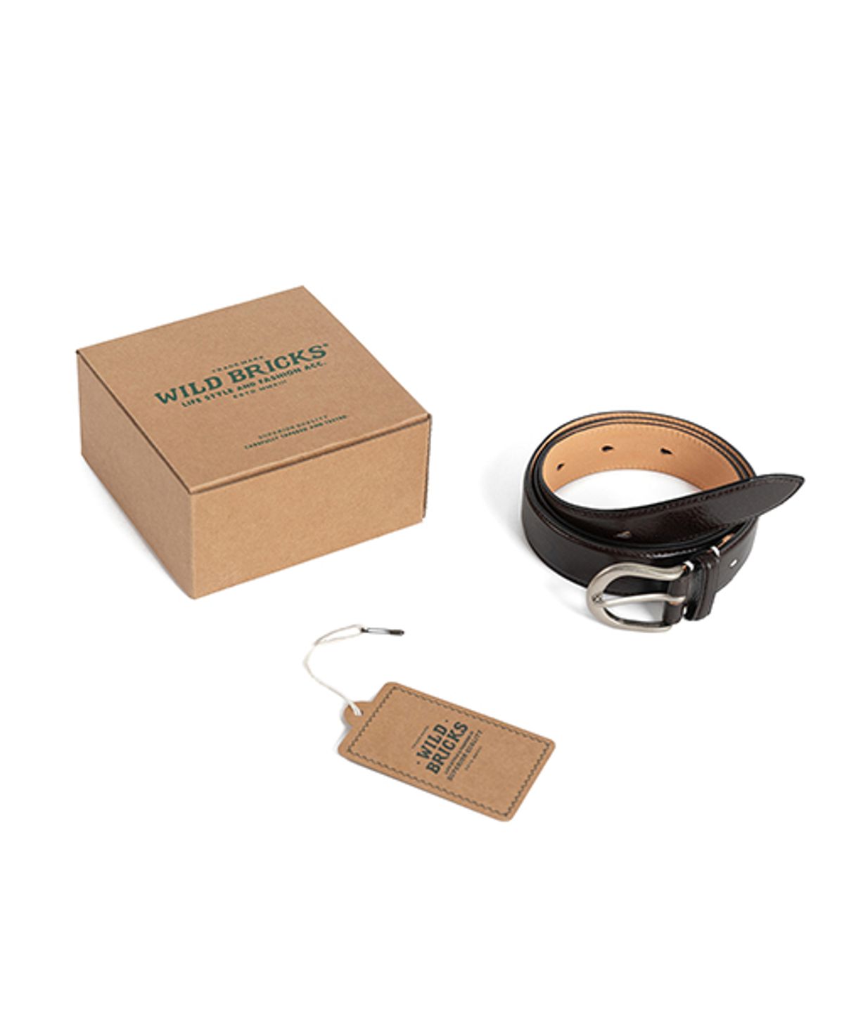 와일드 브릭스(WILD BRICKS) GR LEATHER DRESS BELT (dark brown)