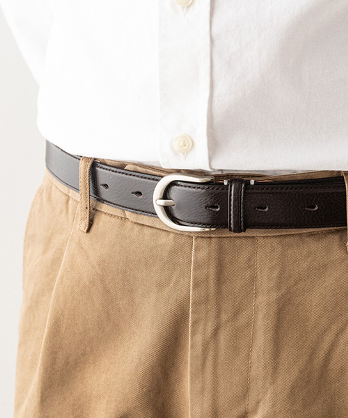 와일드 브릭스(WILD BRICKS) GR LEATHER DRESS BELT (dark brown)
